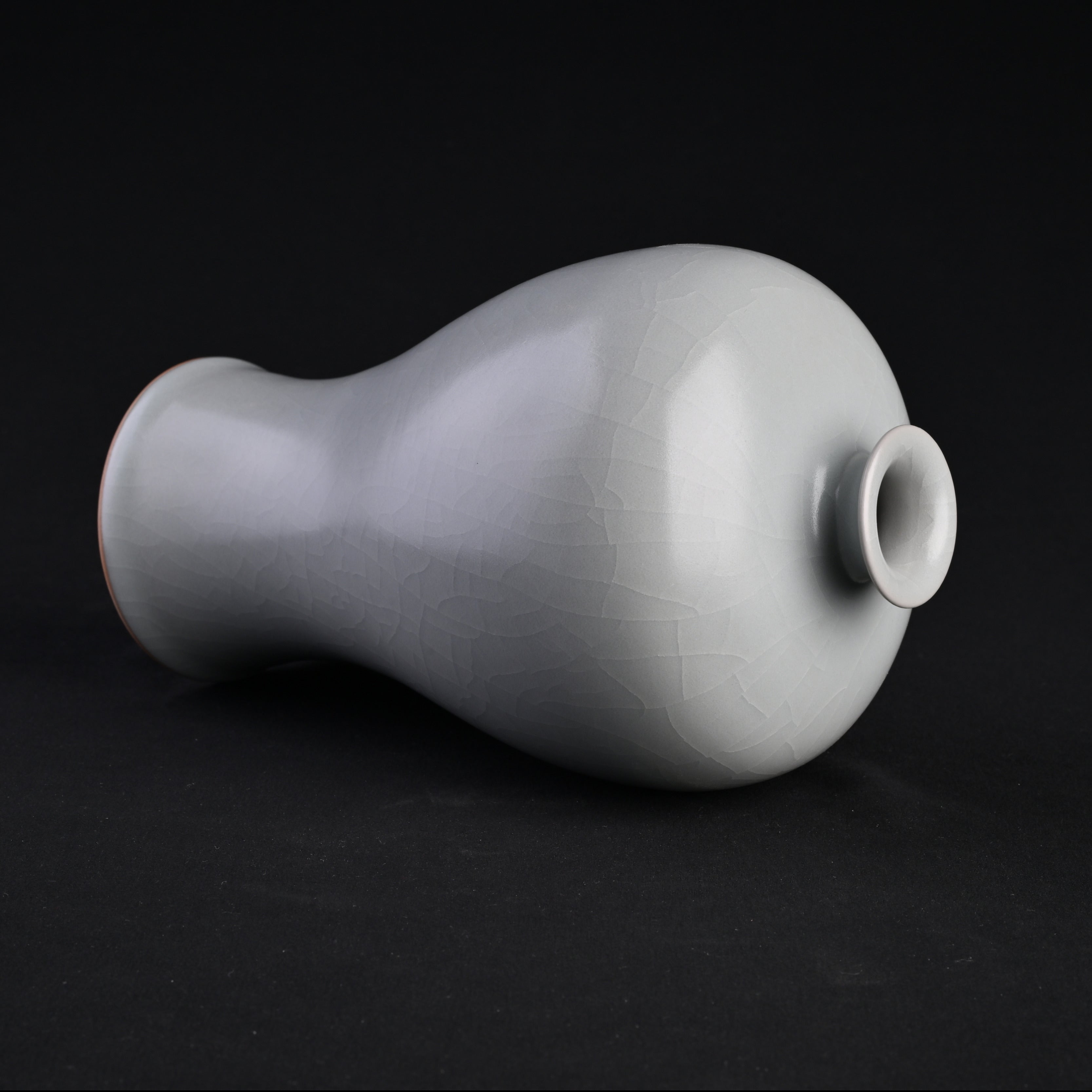 Re-fired Moon White Glaze Plum Vase