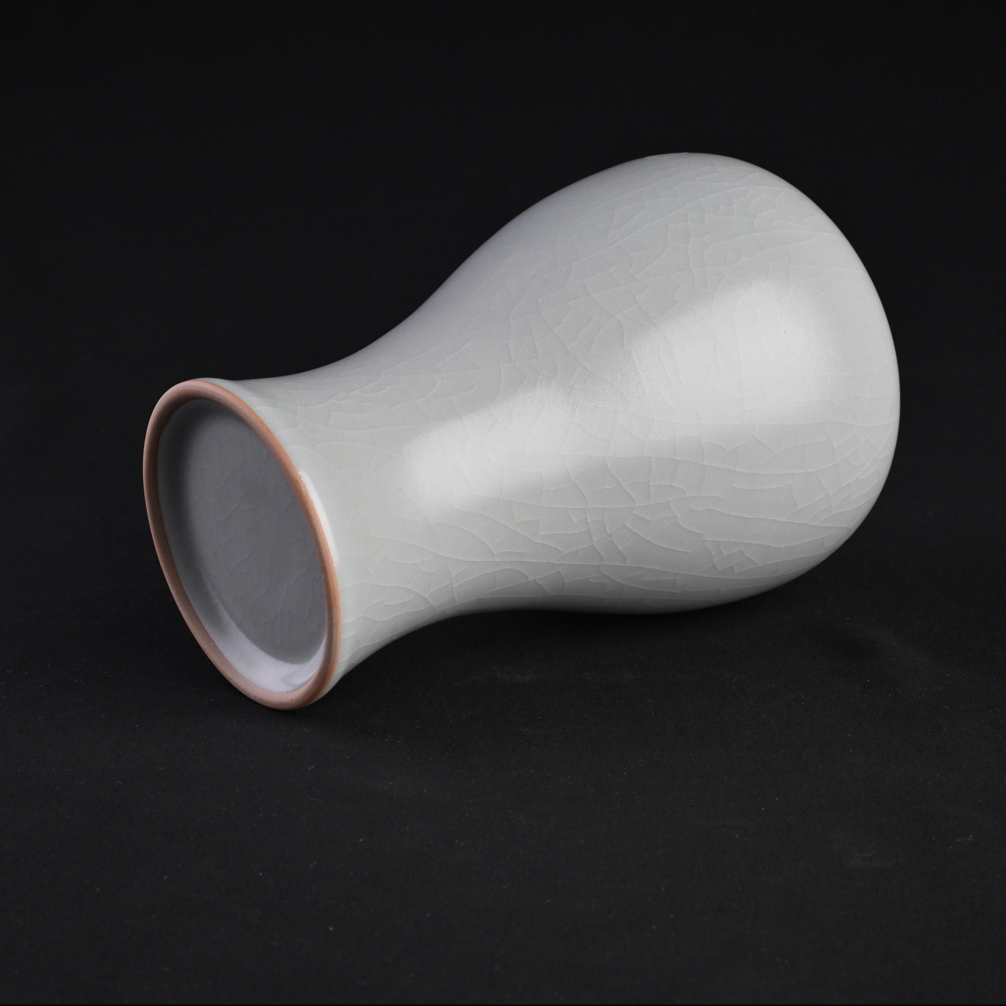 Re-fired Moon White Glaze Plum Vase