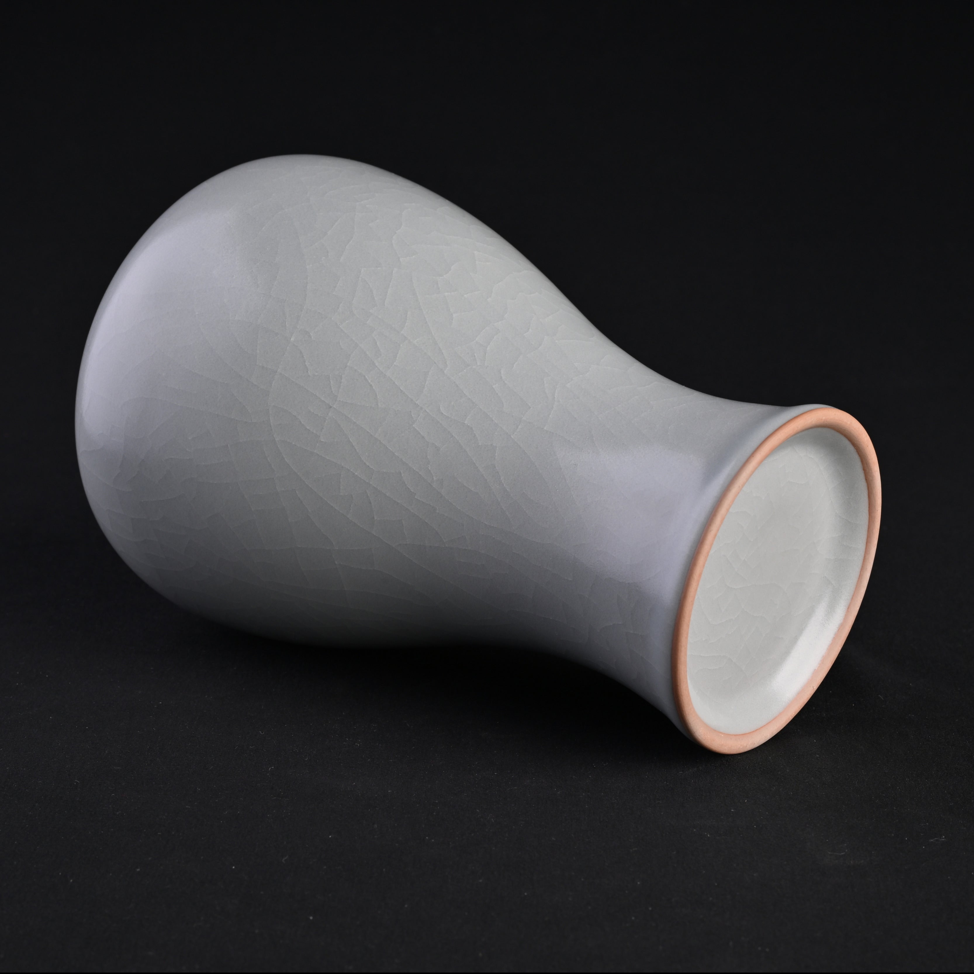 Re-fired Moon White Glaze Plum Vase