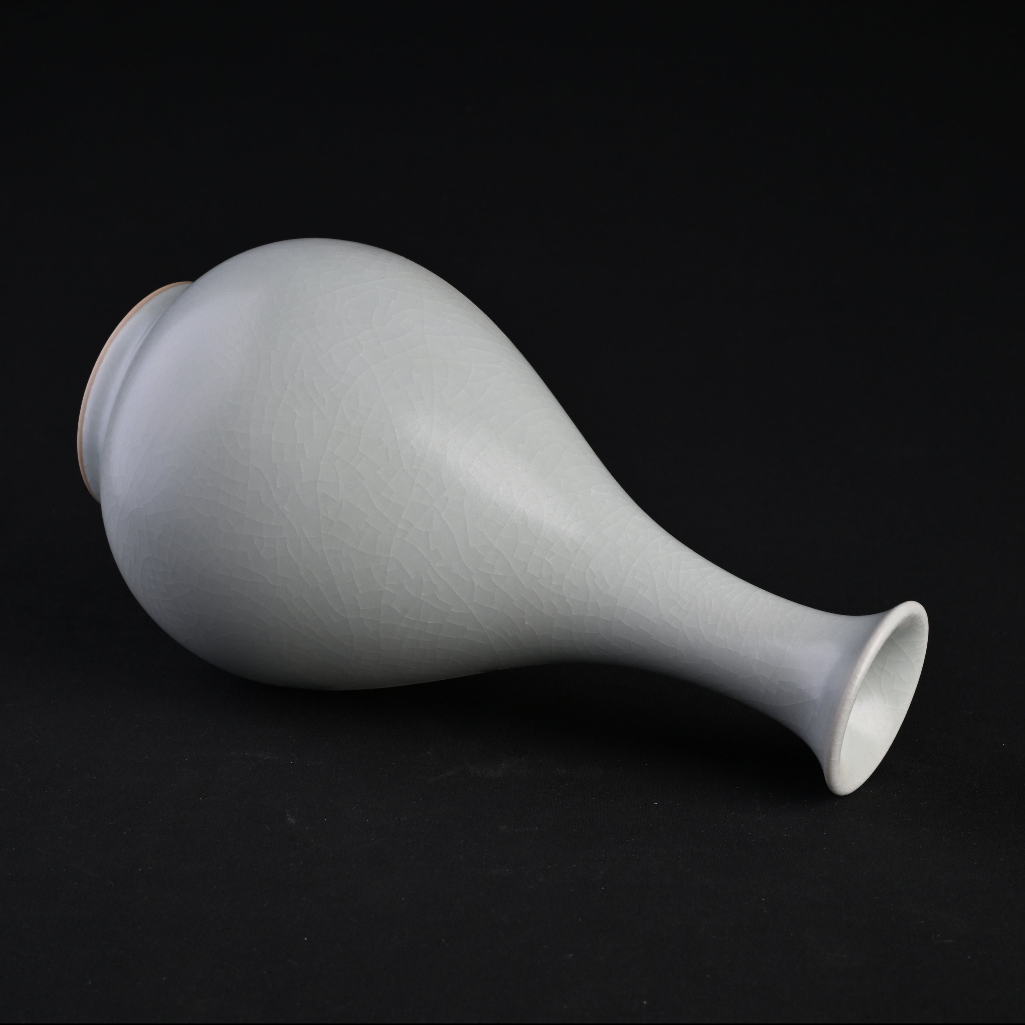 Re-fired Moon White Glaze Yuhuchunping Vase