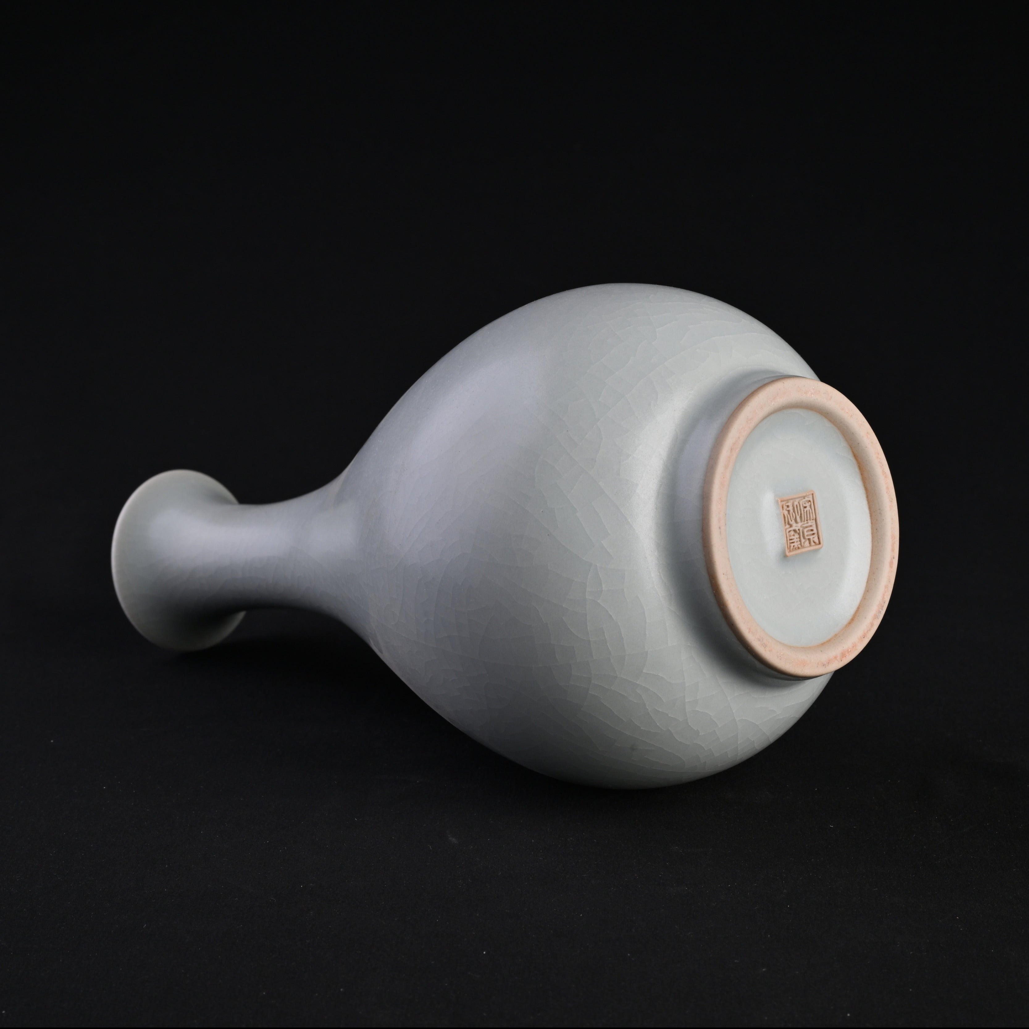 Re-fired Moon White Glaze Yuhuchunping Vase