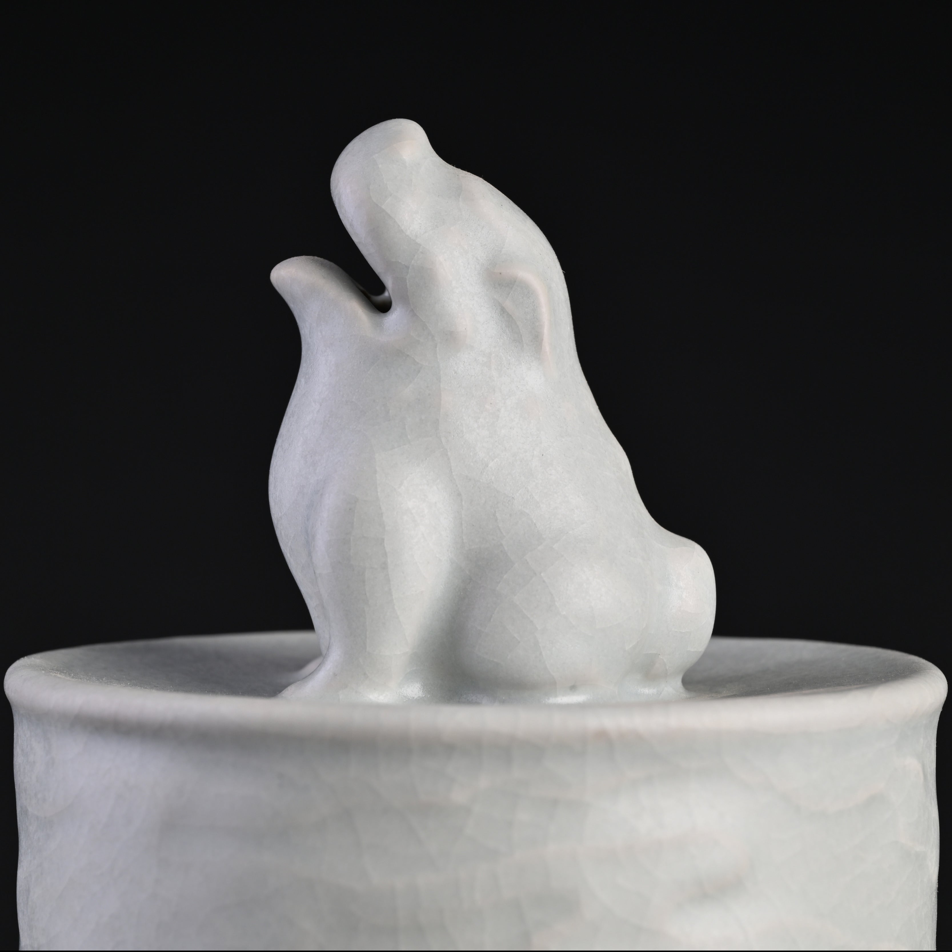 Re-fired Moon White Glaze Yuntian Incense Burner