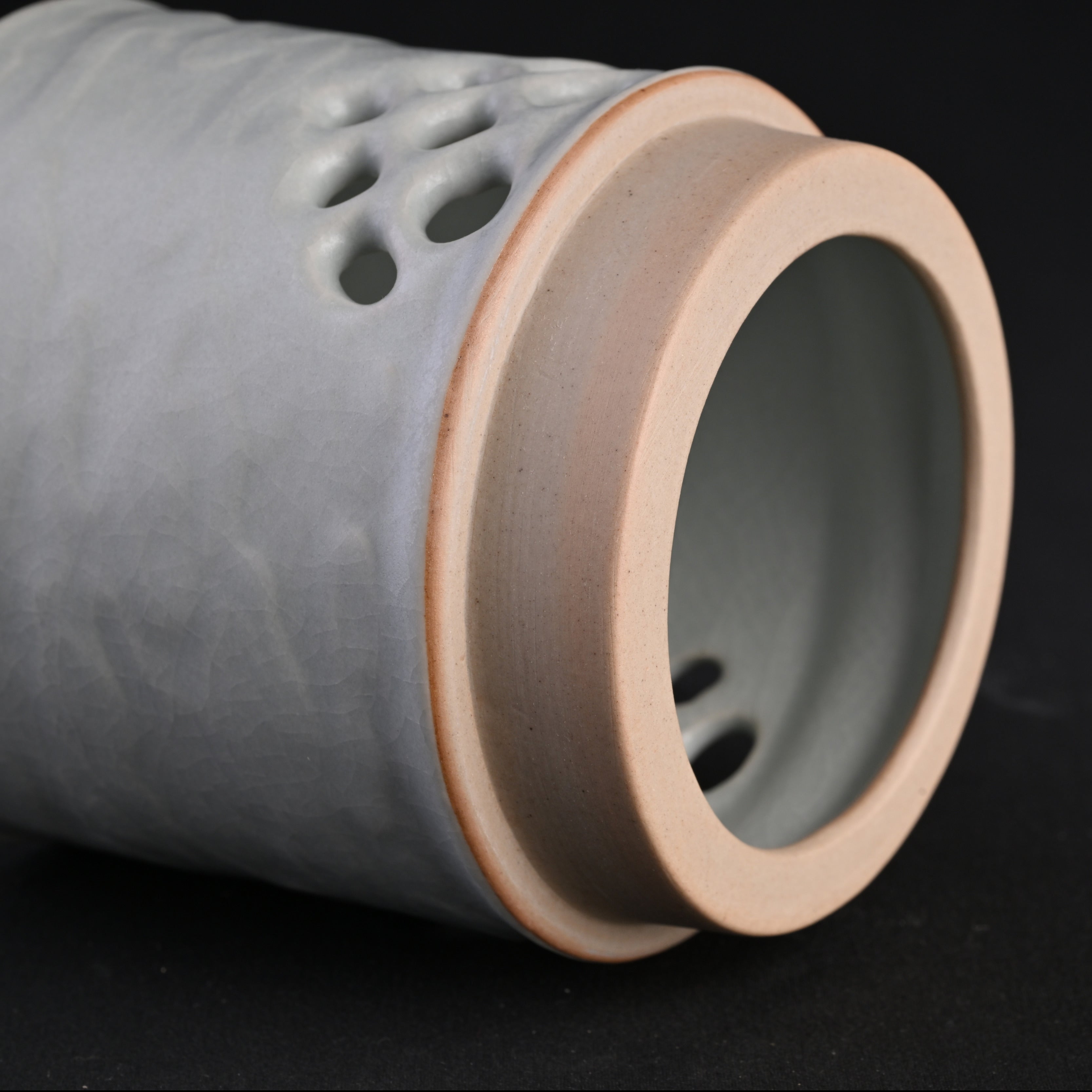Re-fired Moon White Glaze Yuntian Incense Burner