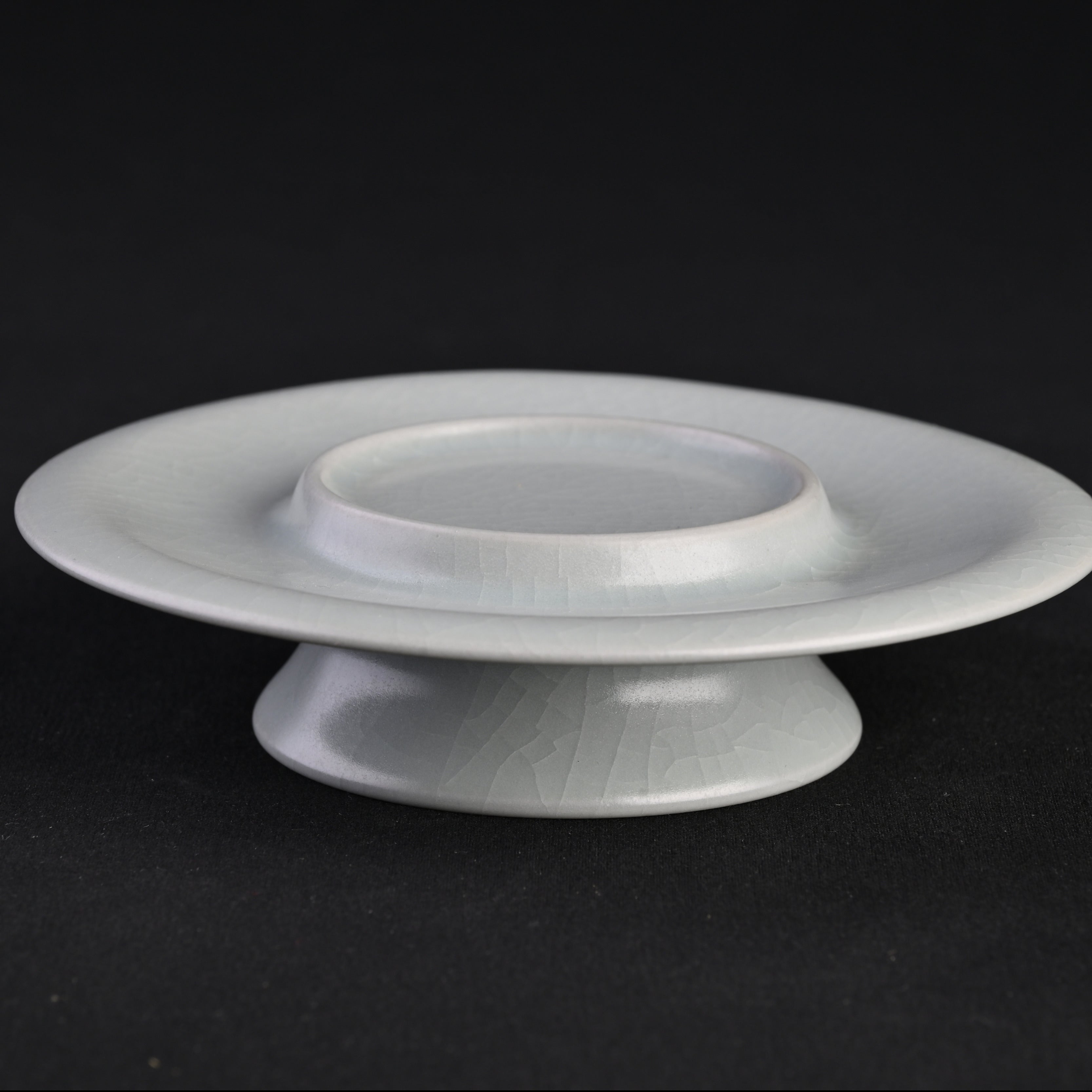 Re-fired Moon White Glaze Song Dynasty-style Tea Bowl Saucer
