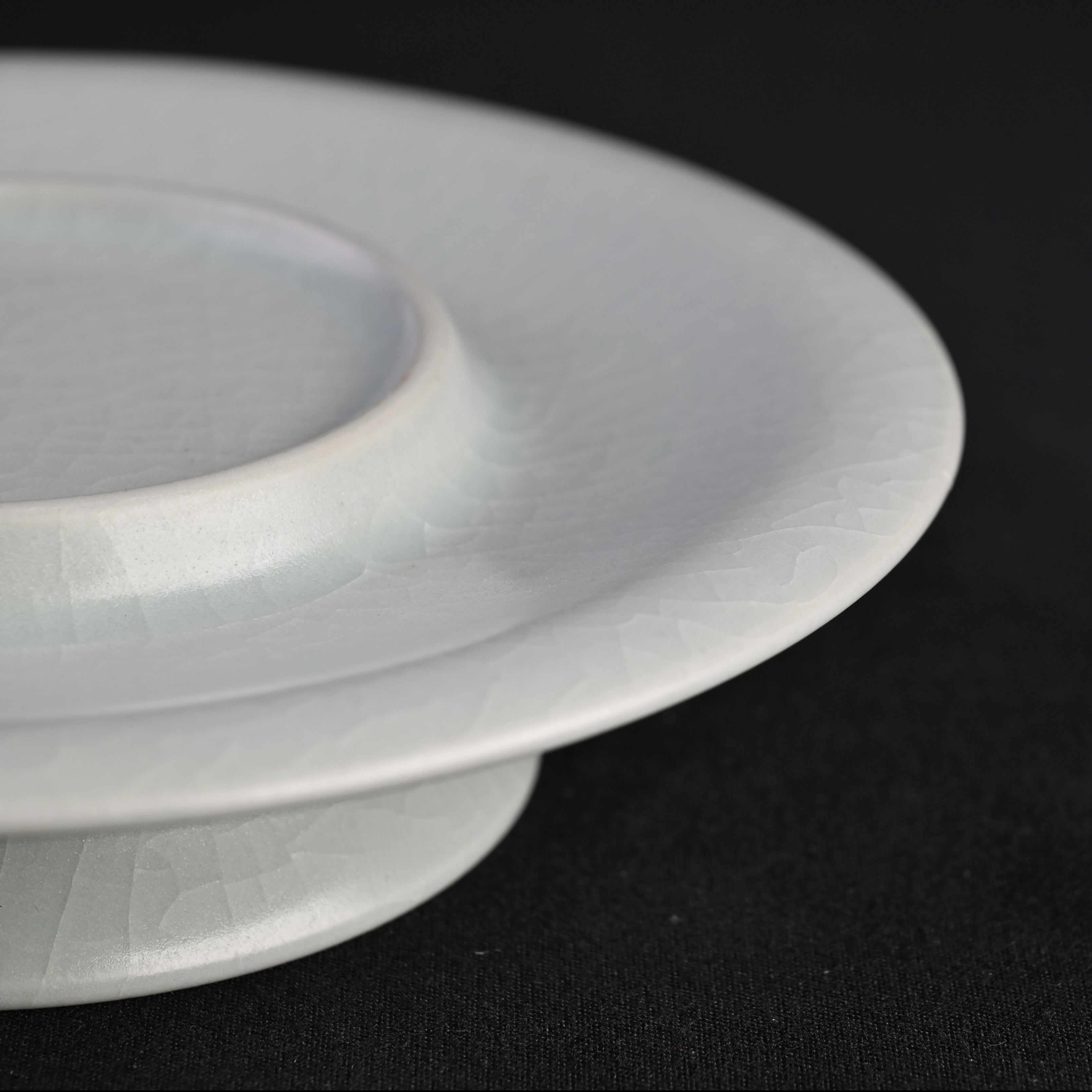 Re-fired Moon White Glaze Song Dynasty-style Tea Bowl Saucer