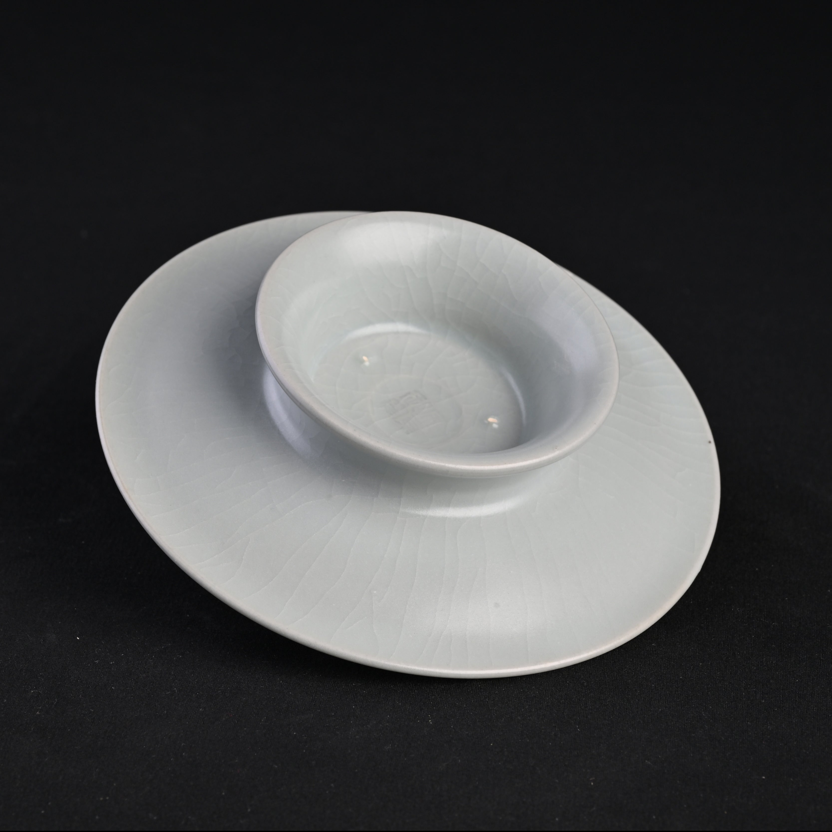 Re-fired Moon White Glaze Song Dynasty-style Tea Bowl Saucer