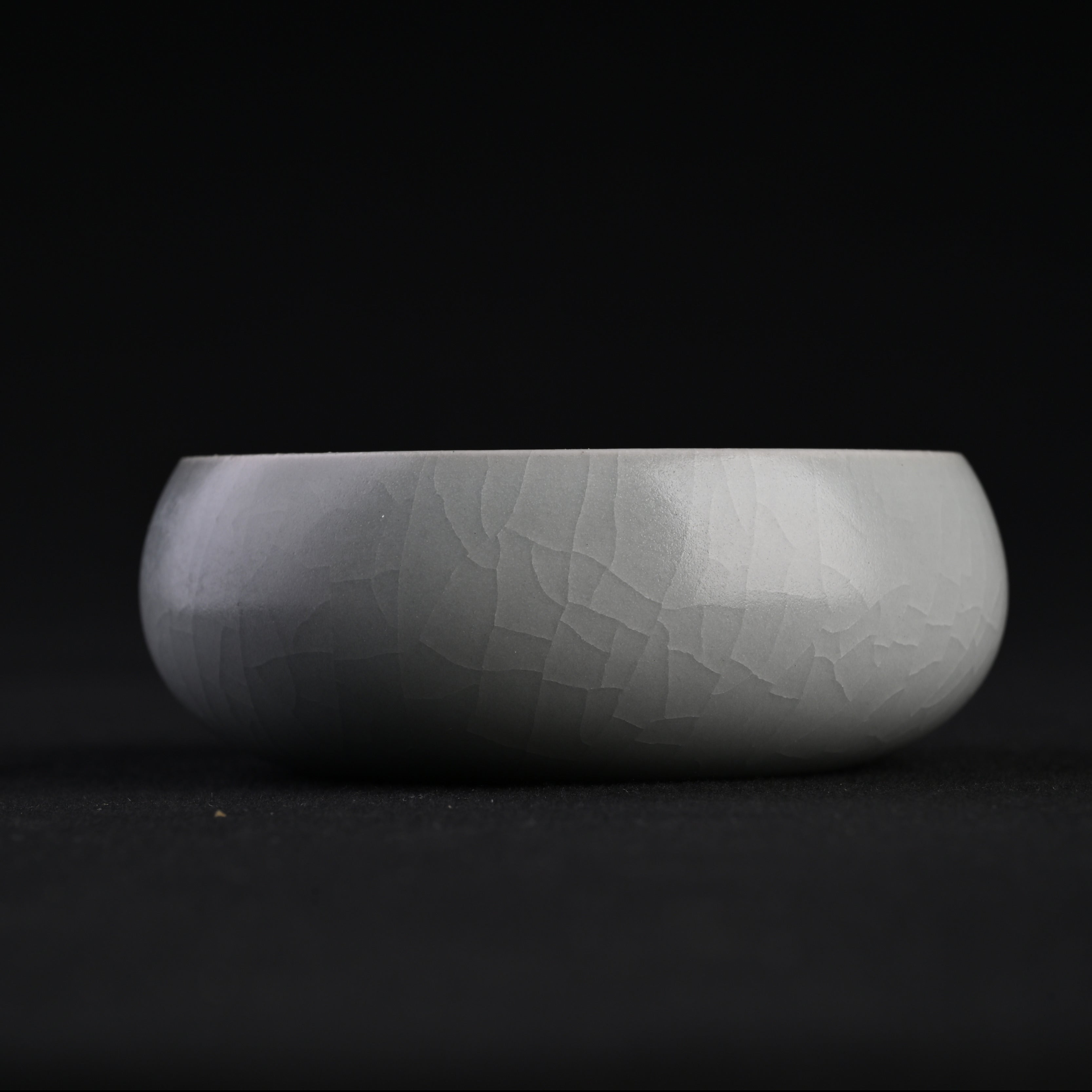 Re-fired Moon White Glaze Reclining Zen Cup