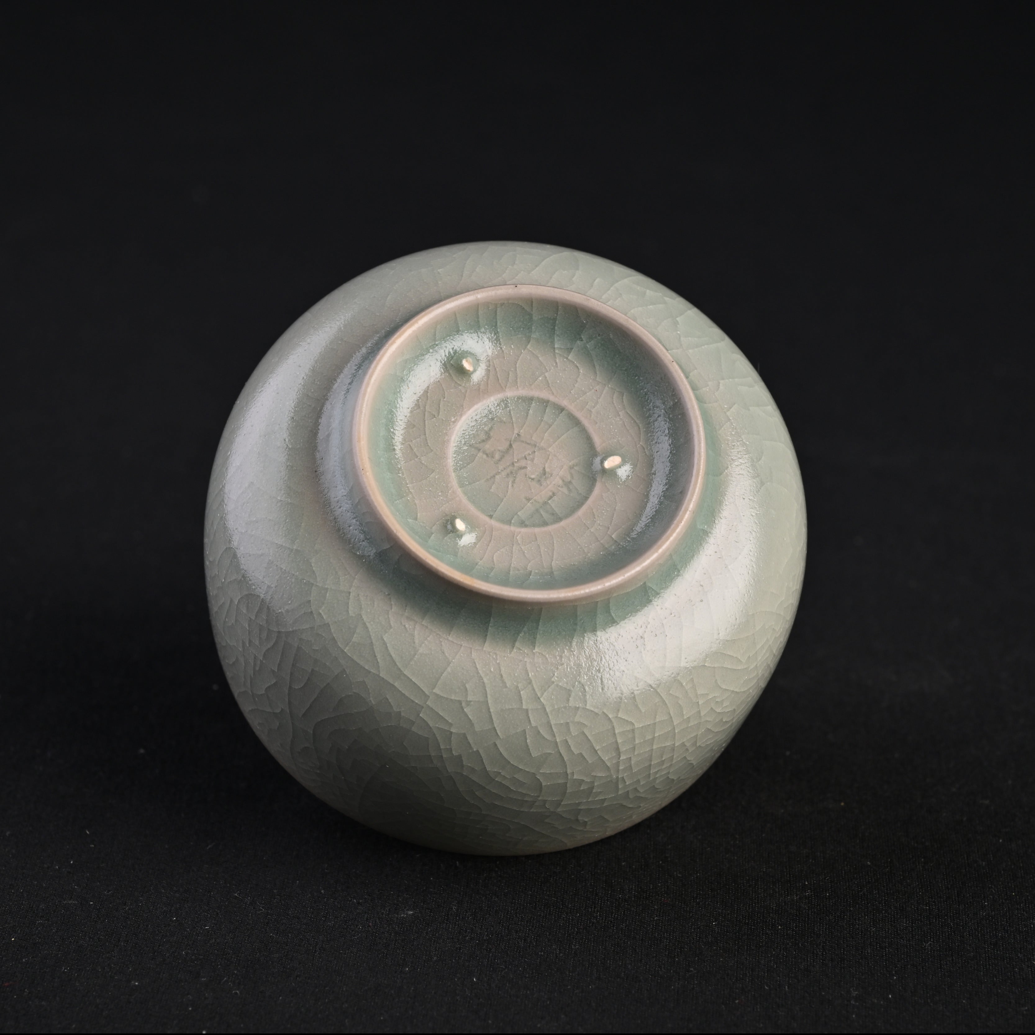 Refired Official Blue Glaze Arhat Cup