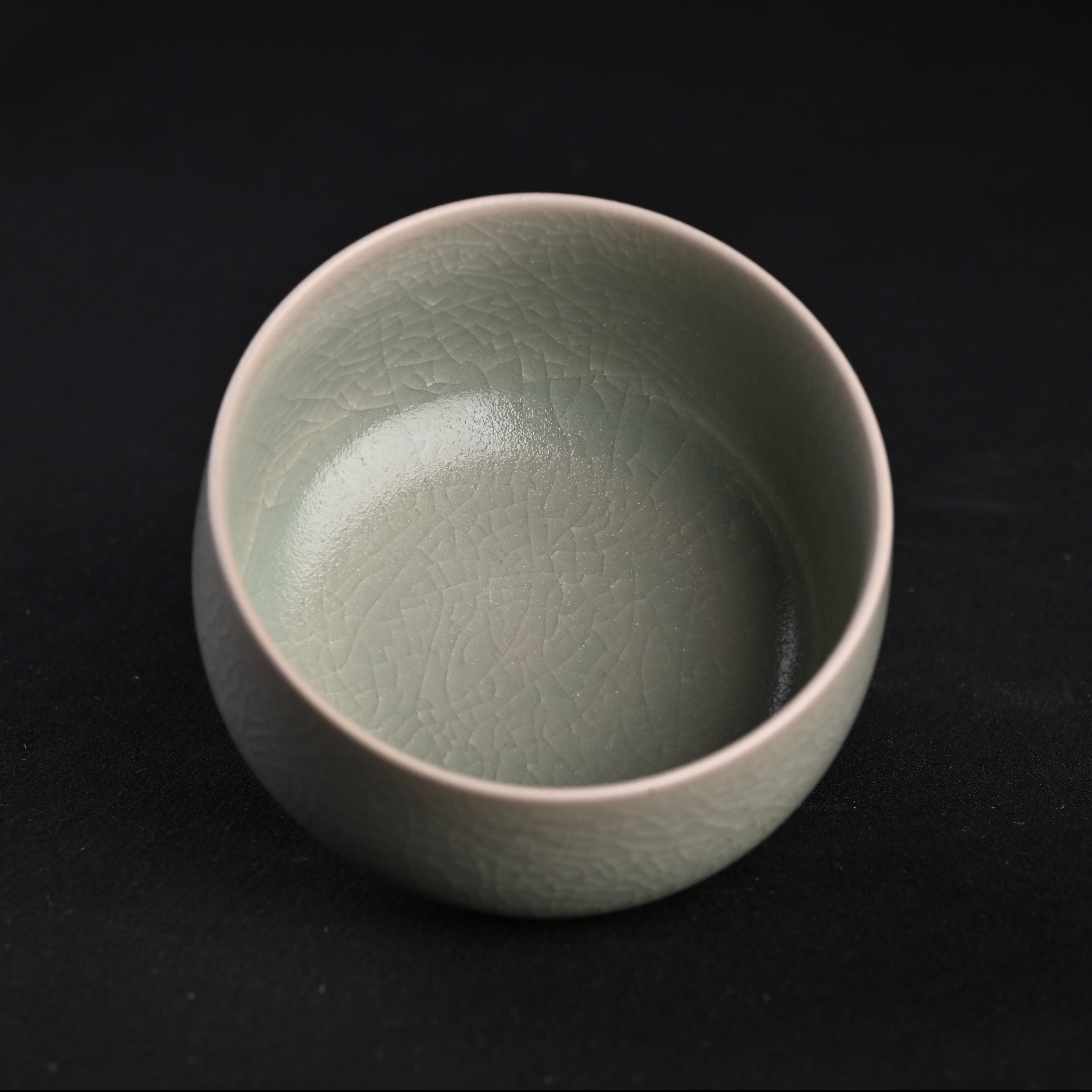 Refired Official Blue Glaze Arhat Cup