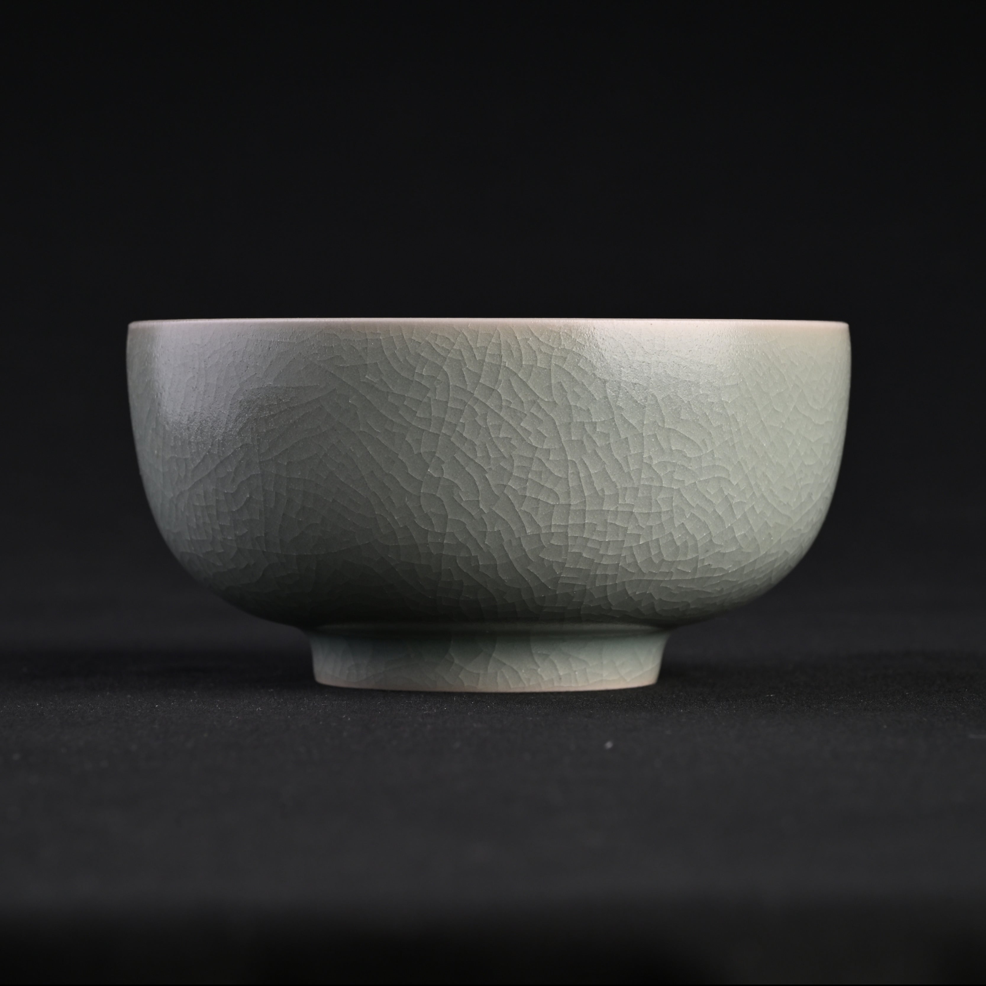 Refired Official Blue Glaze Arhat Tea Bowl