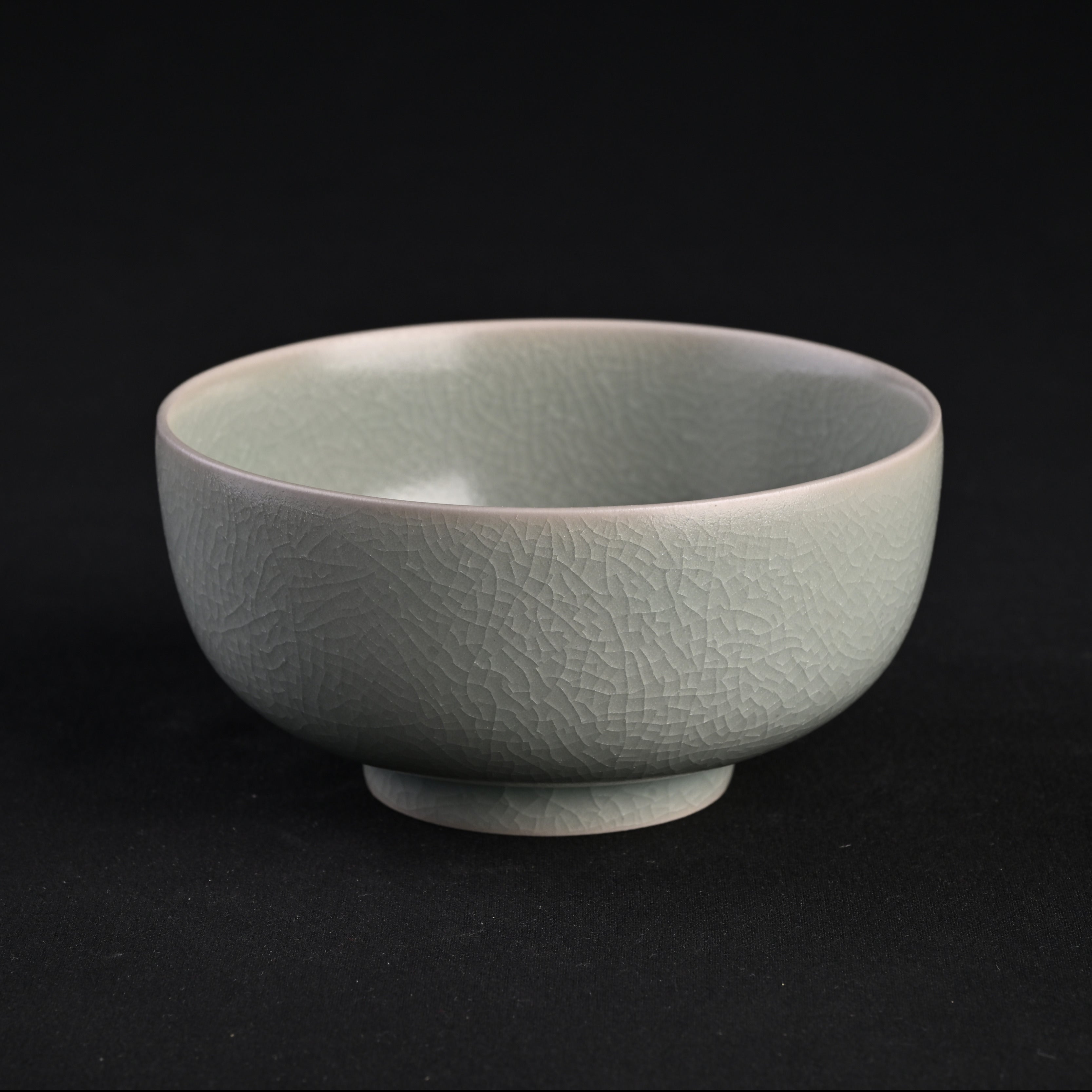 Refired Official Blue Glaze Arhat Tea Bowl