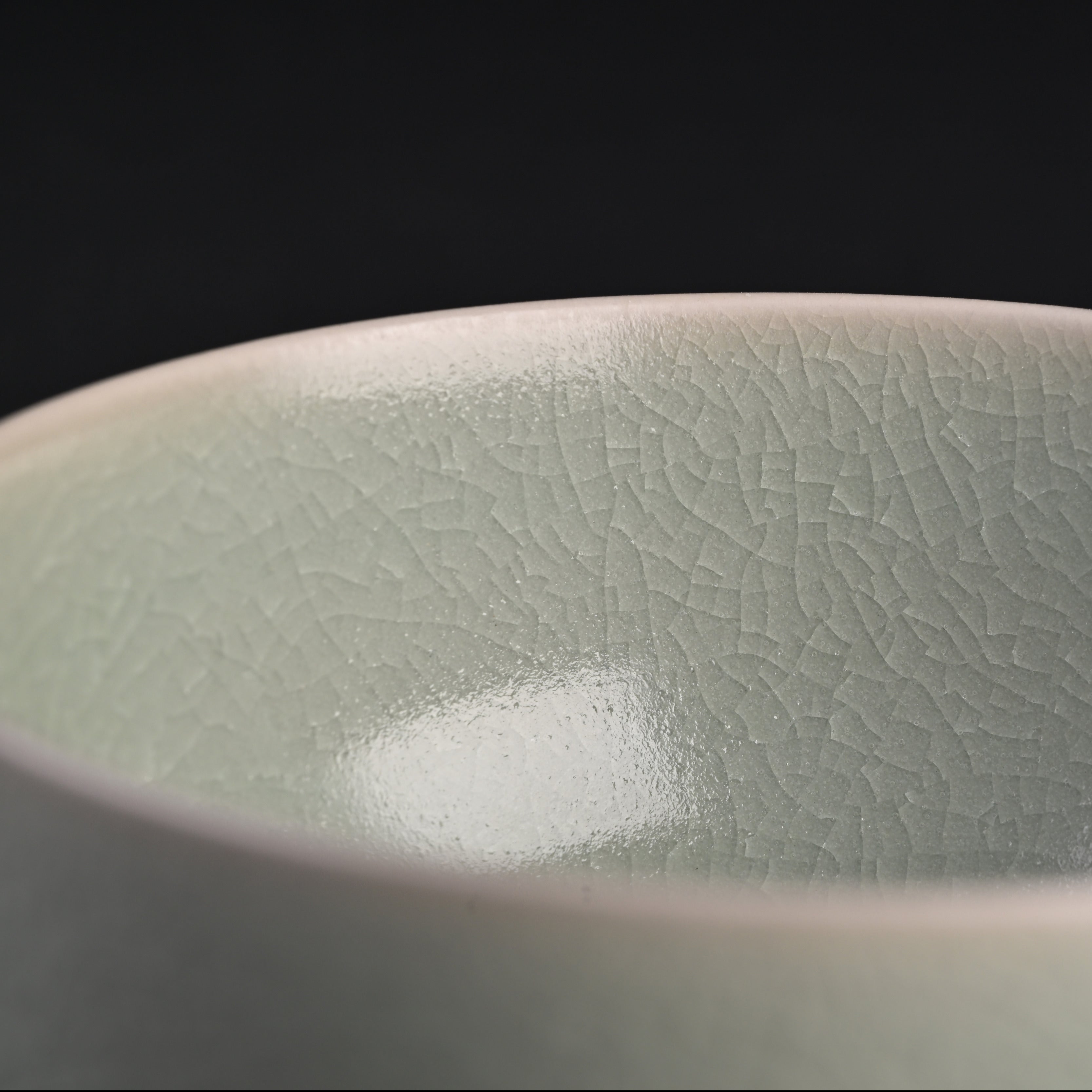 Refired Official Blue Glaze Arhat Tea Bowl