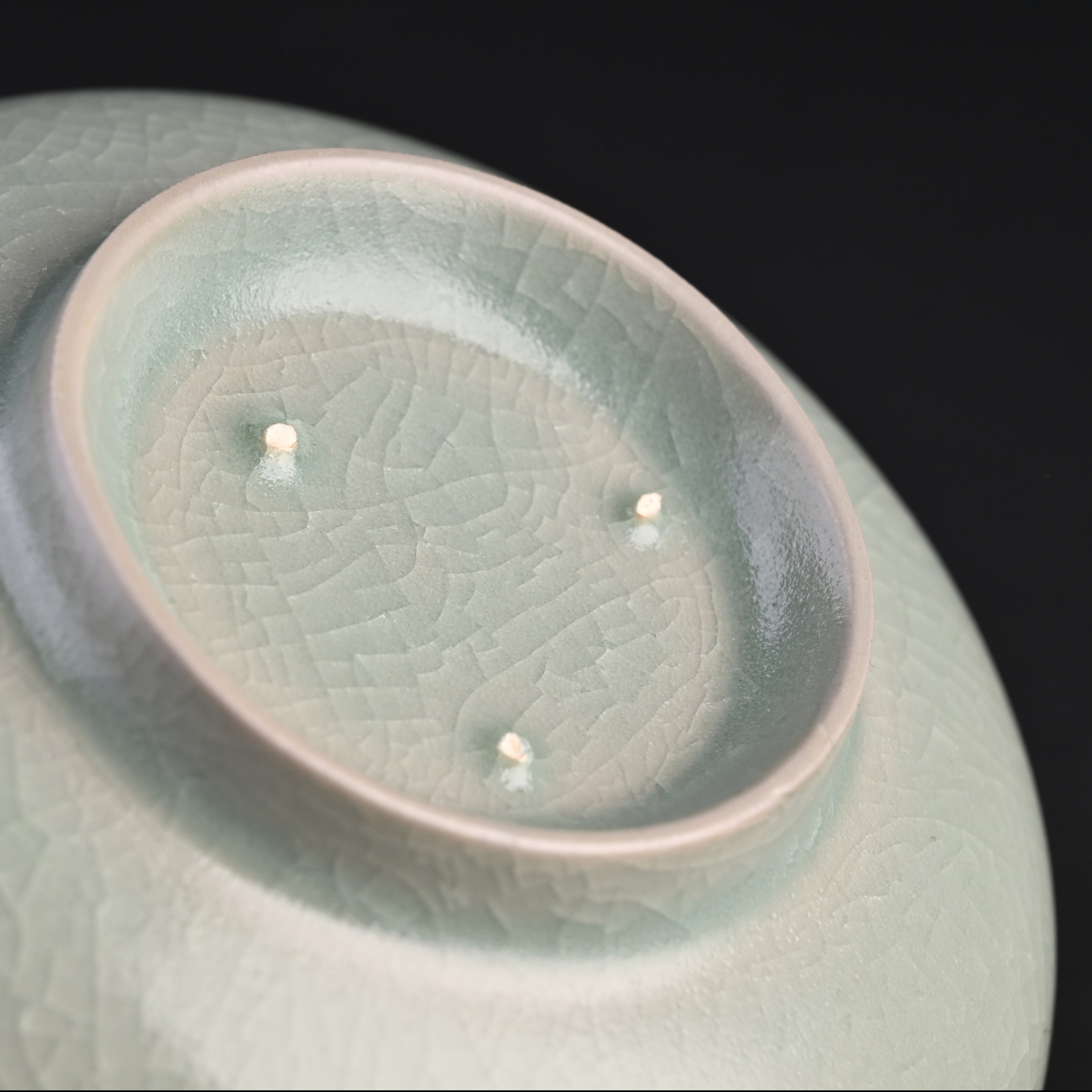 Refired Official Blue Glaze Arhat Tea Bowl
