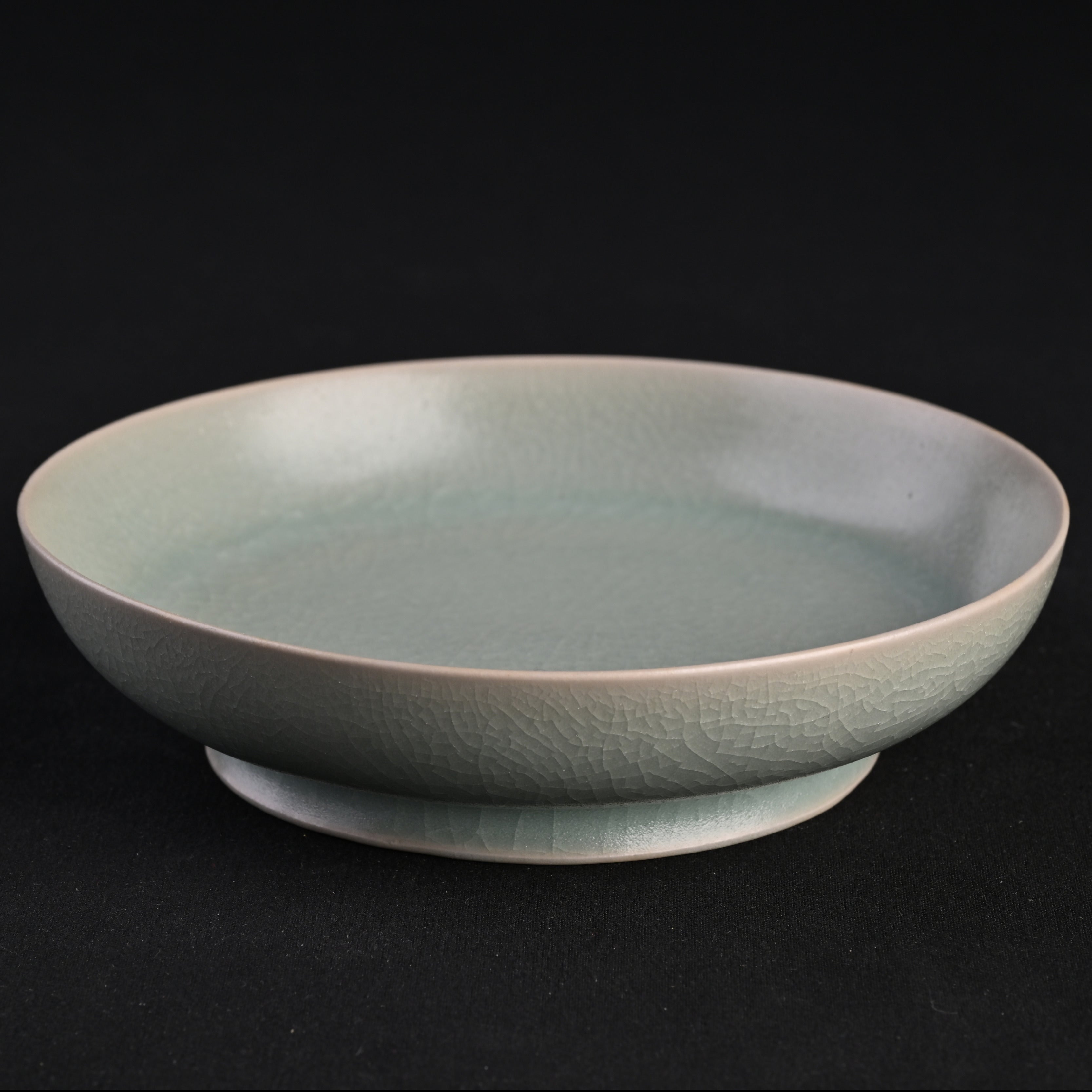 Refired Official Blue Glaze Round-Foot Wash Basin