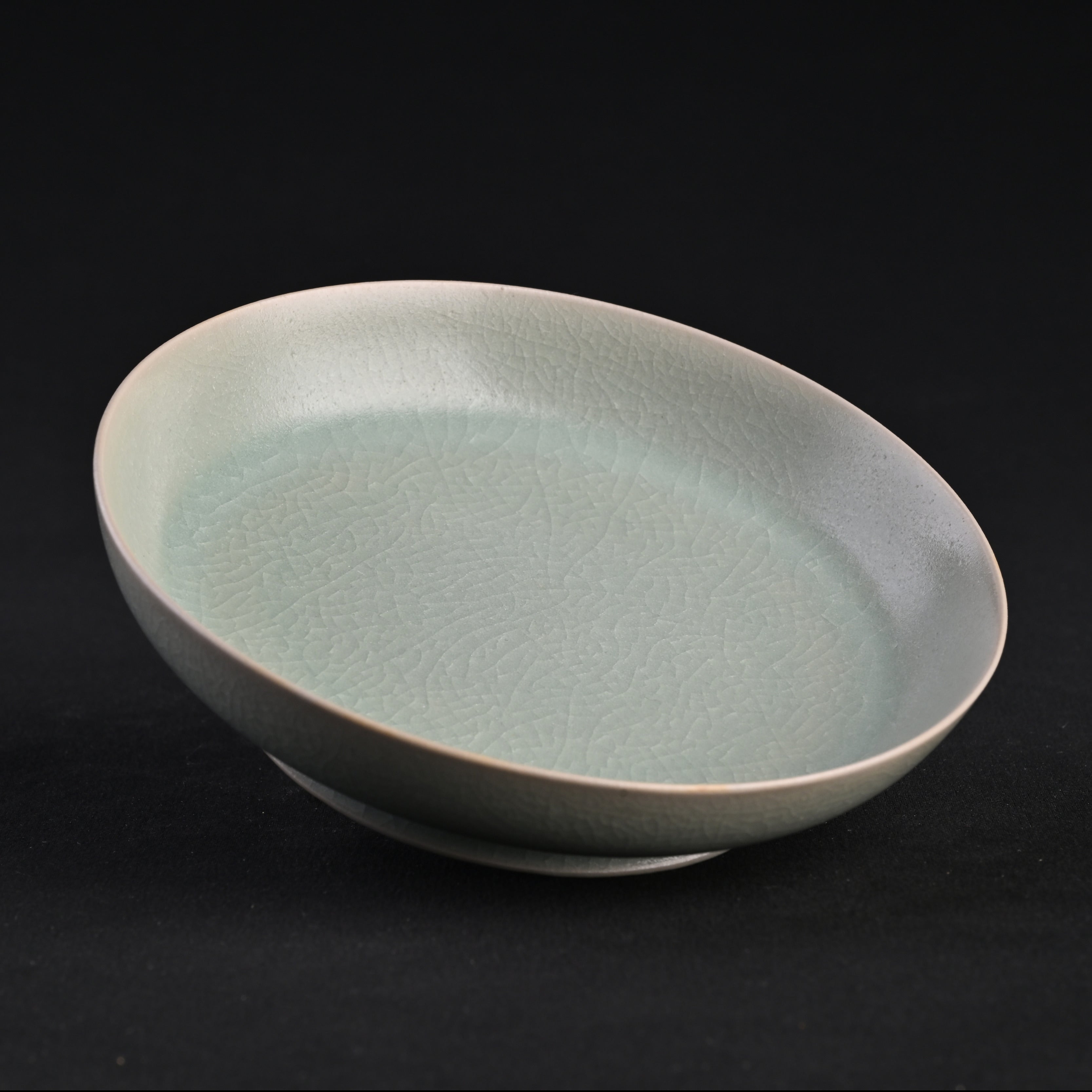 Refired Official Blue Glaze Round-Foot Wash Basin