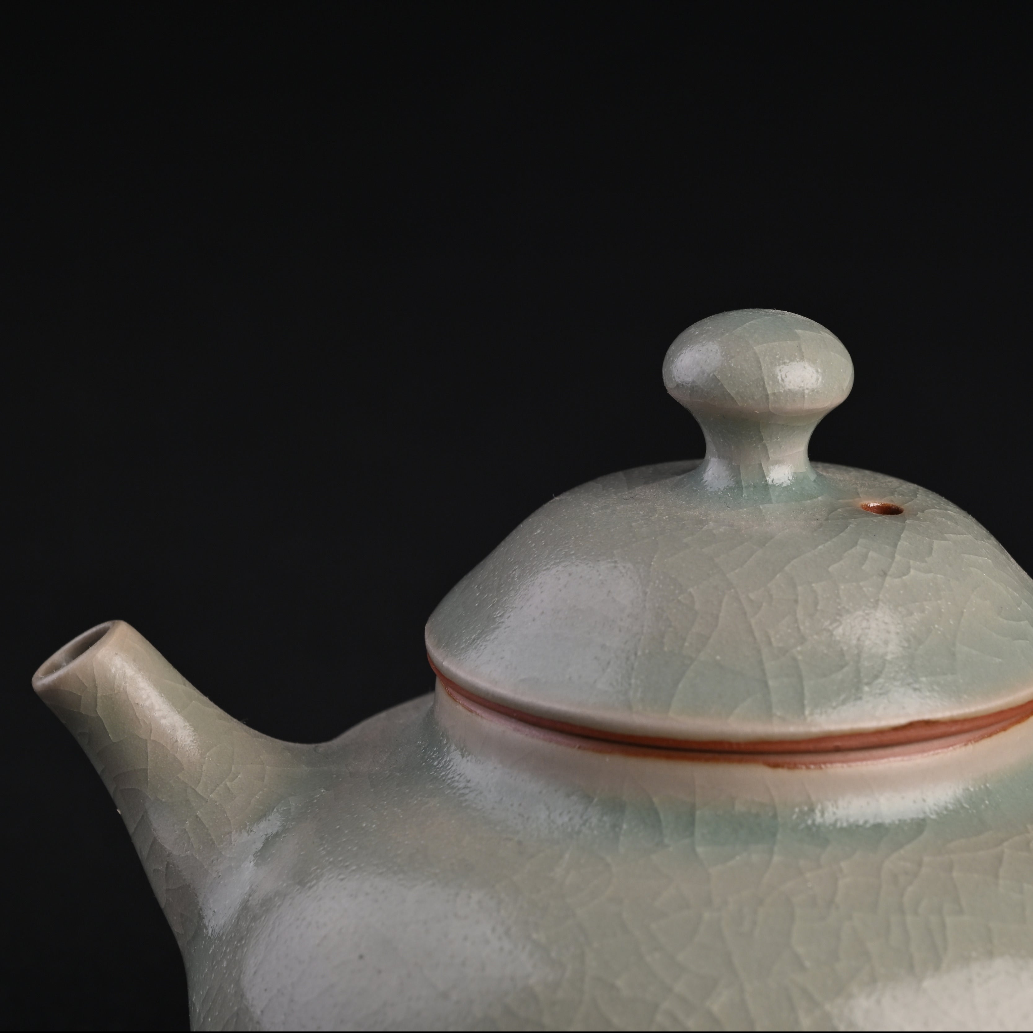 Refired Official Blue Glaze Yongtian Teapot
