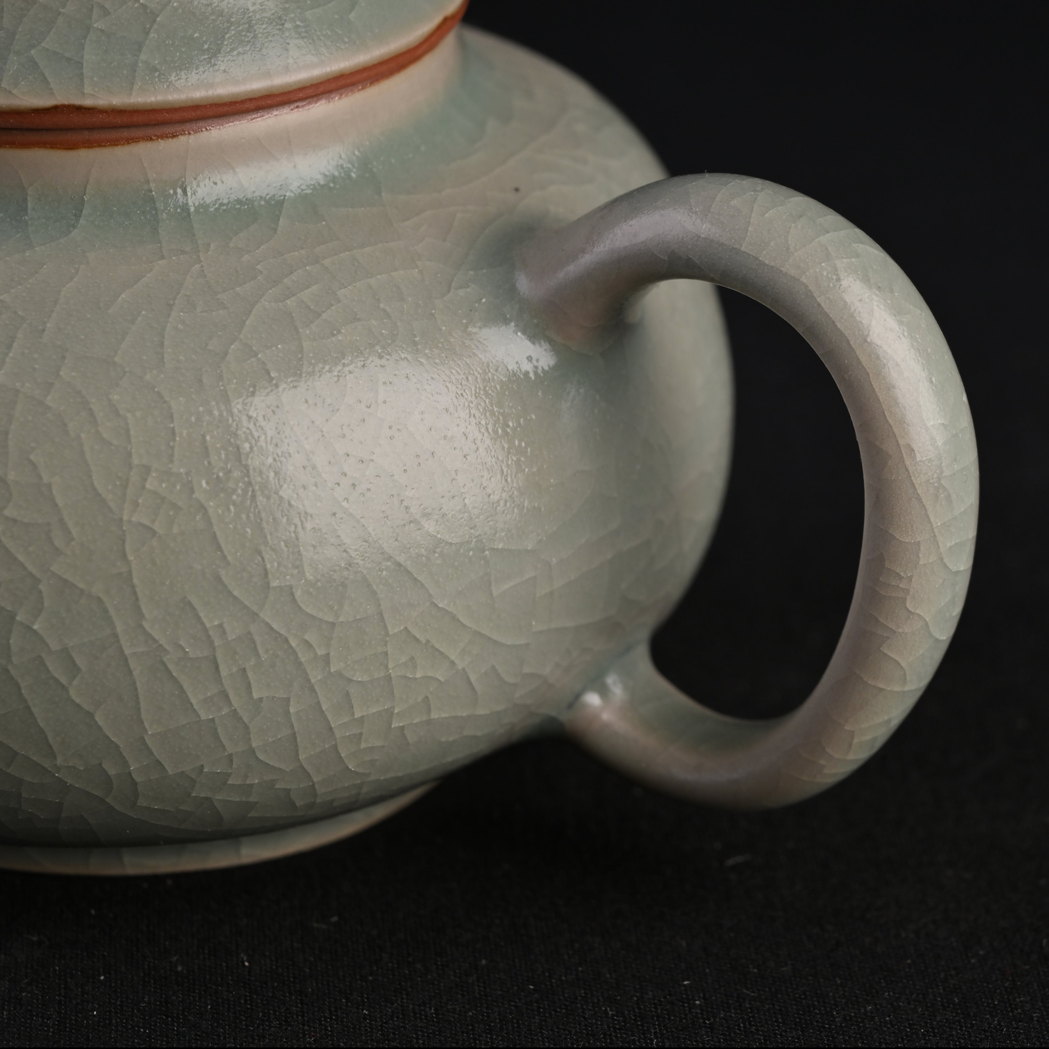 Refired Official Blue Glaze Yongtian Teapot