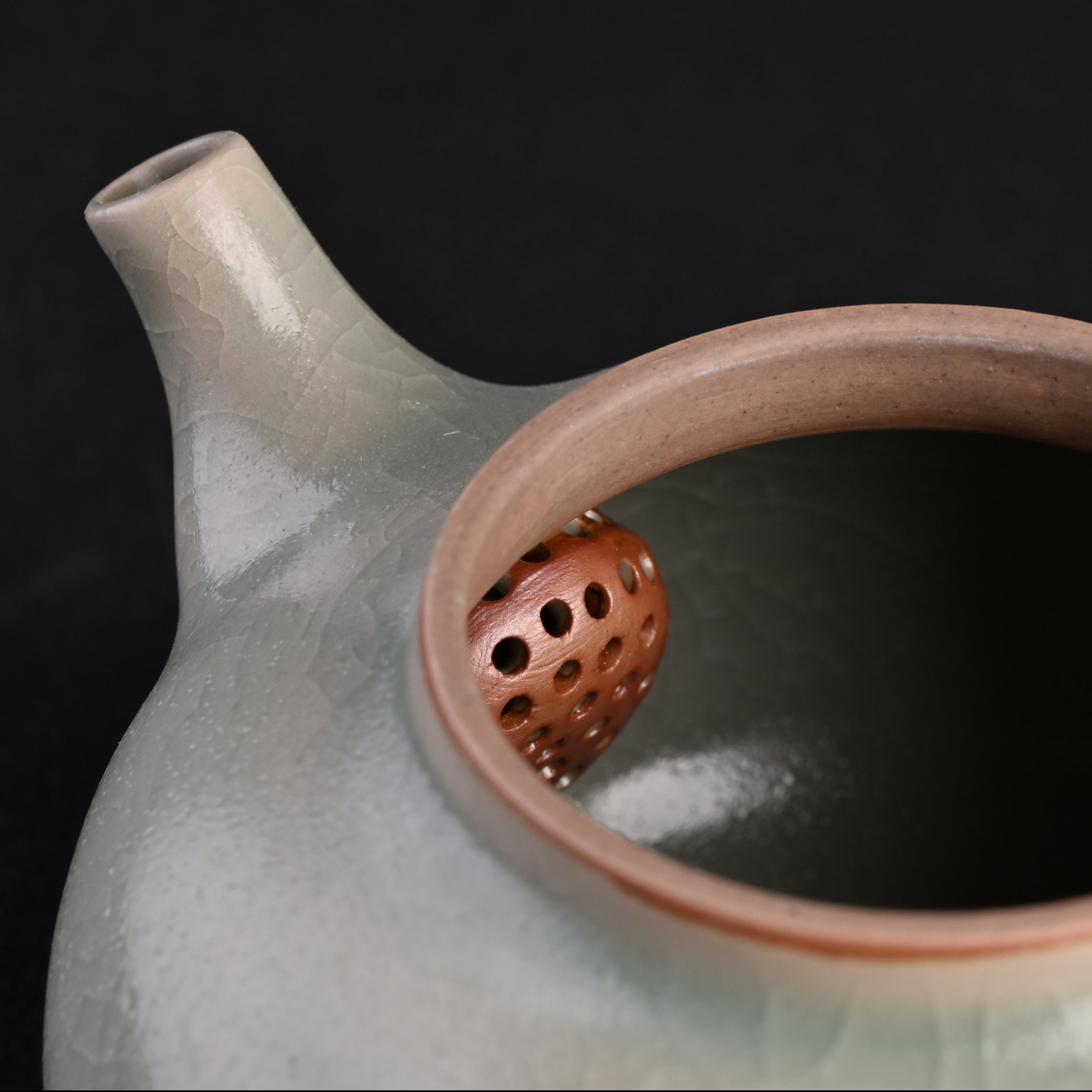 Refired Official Blue Glaze Yongtian Teapot