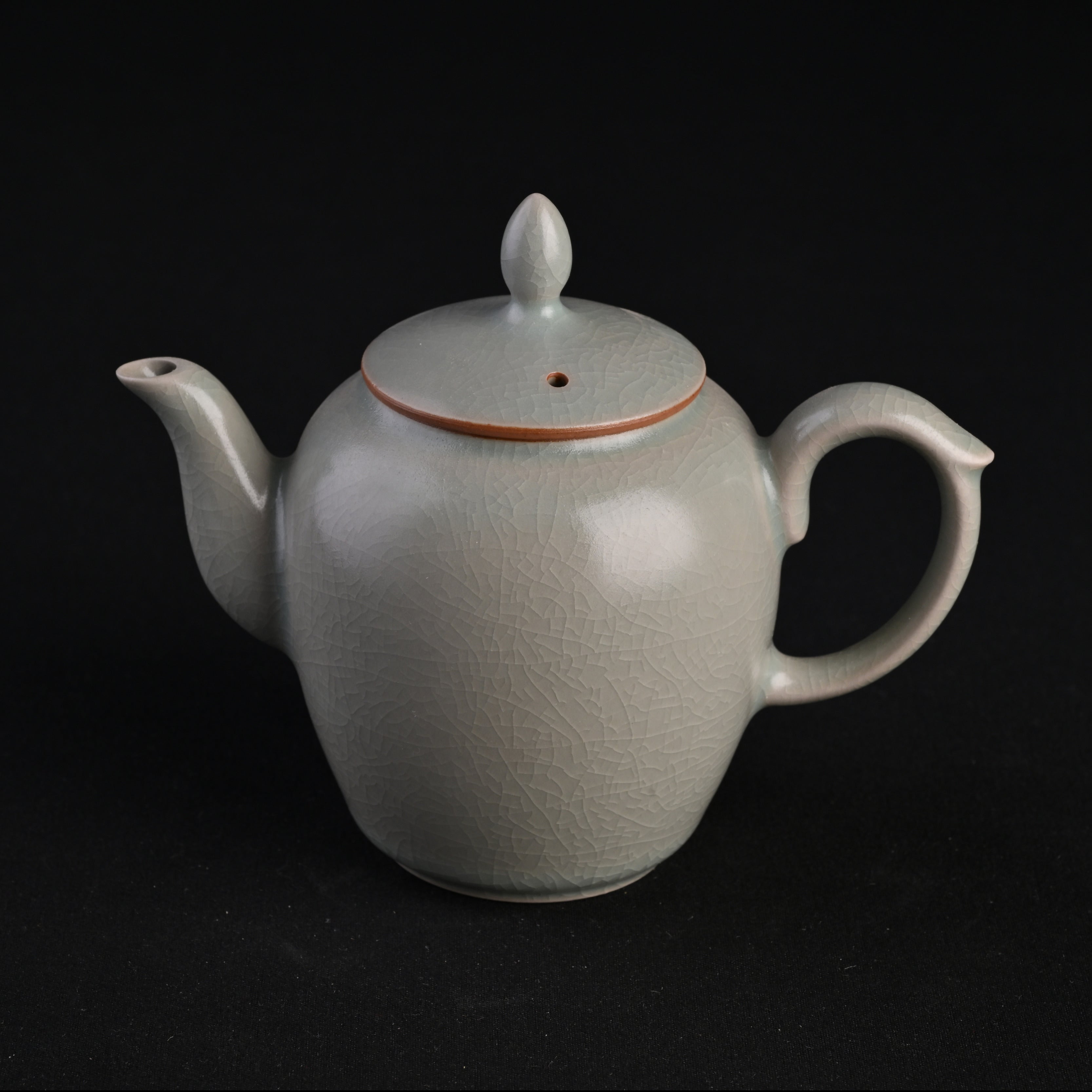Refired Official Blue Glaze Empress Teapot