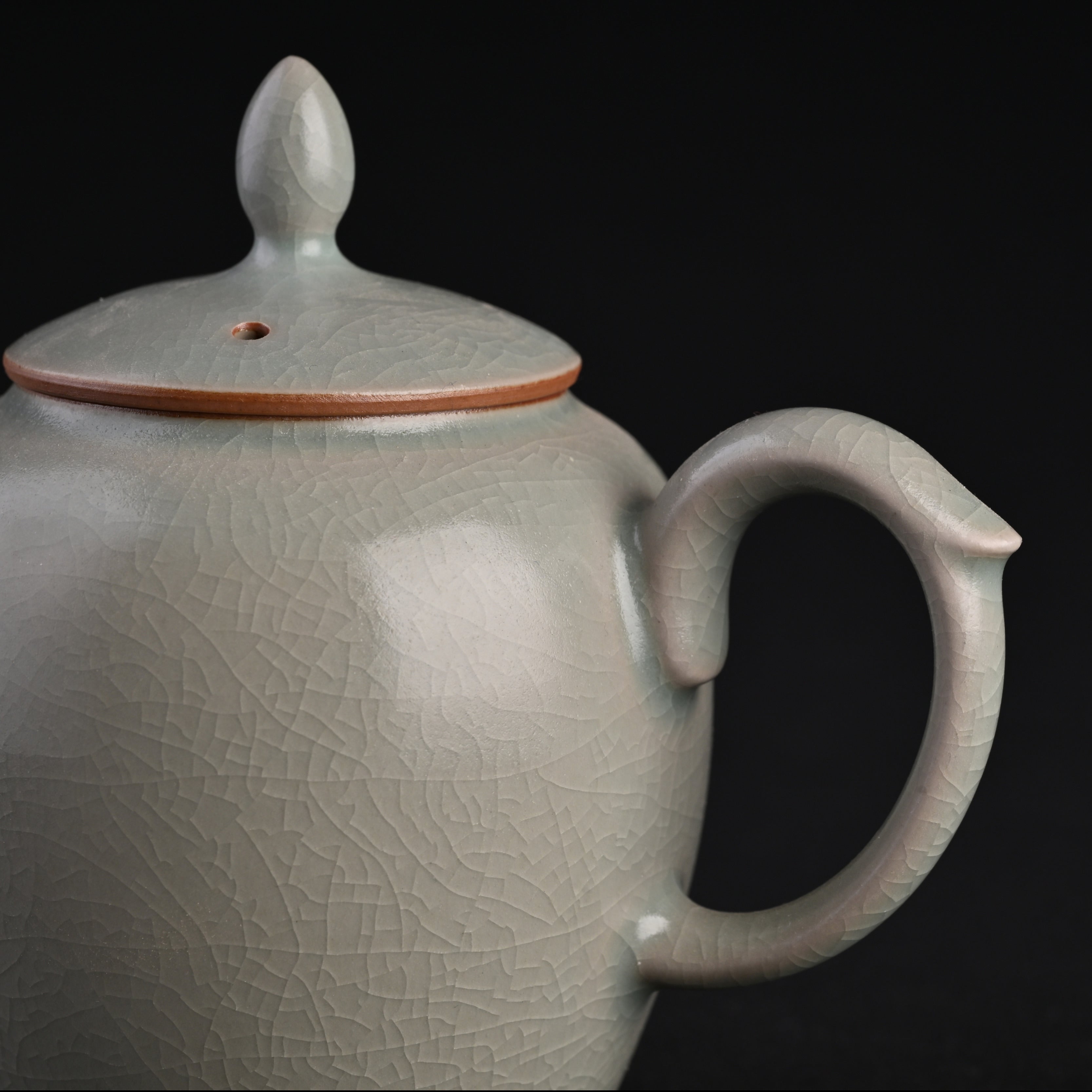 Refired Official Blue Glaze Empress Teapot