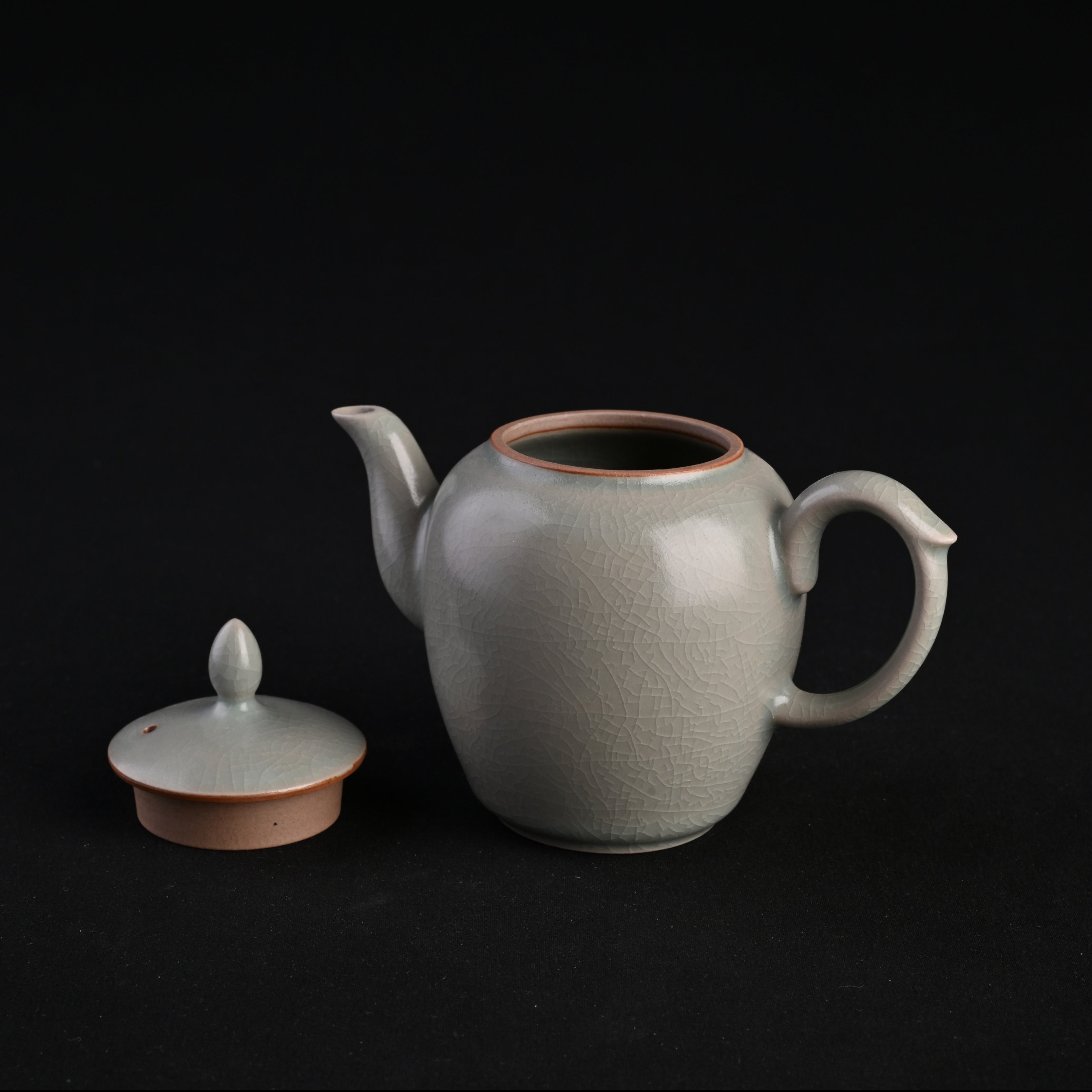 Refired Official Blue Glaze Empress Teapot