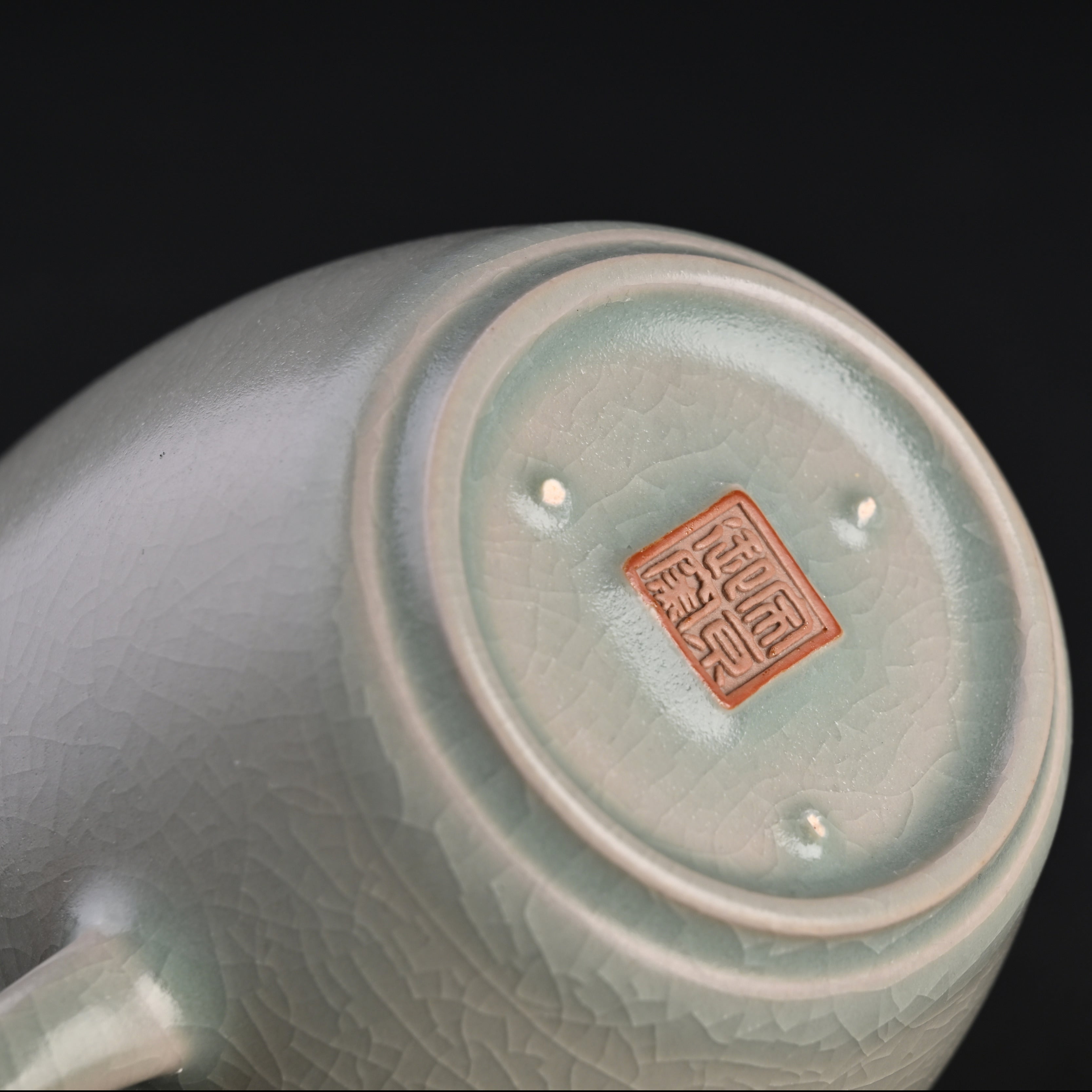 Refired Official Blue Glaze Empress Teapot