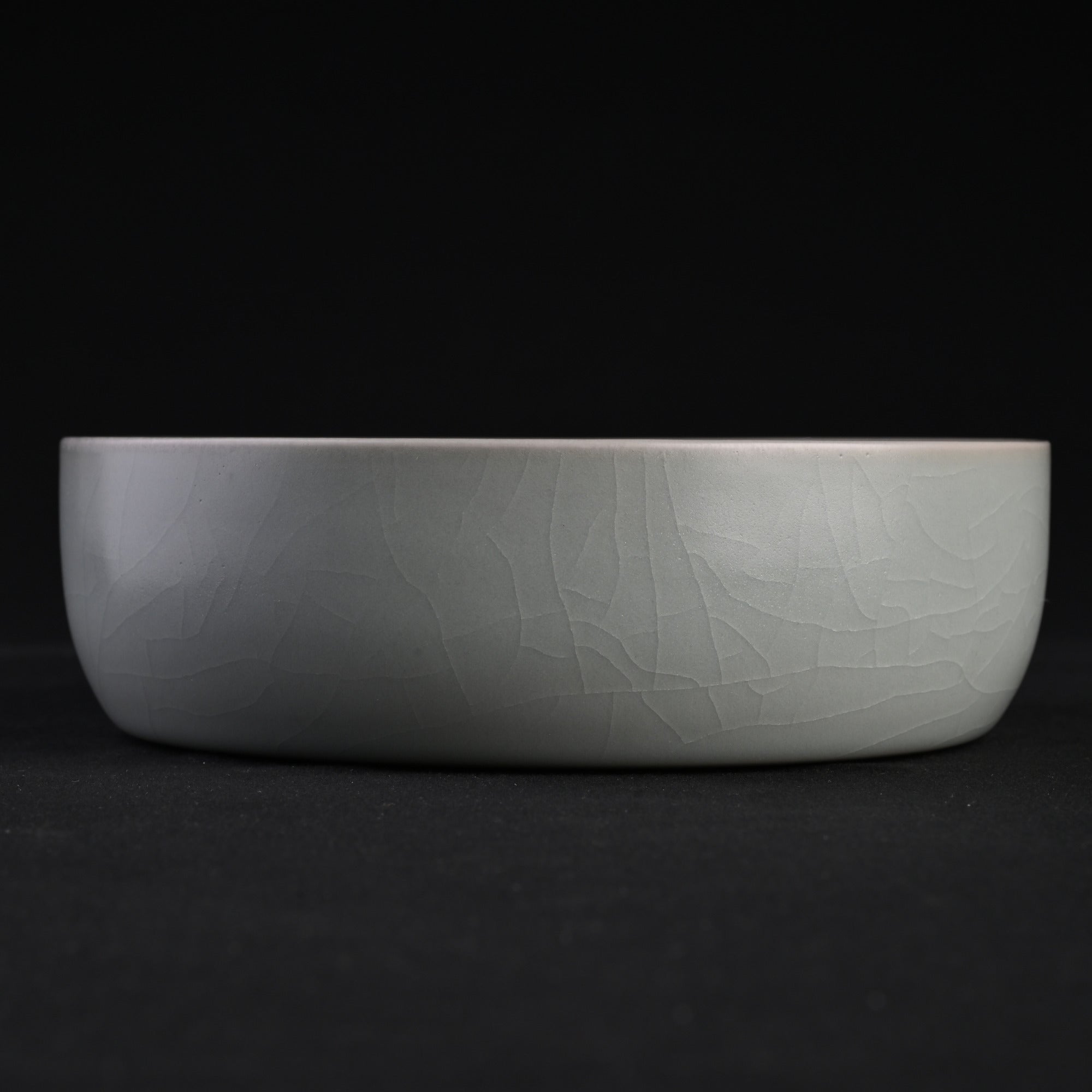 Natural Mineral Powder Blue Glaze Deep-Bellied Bowl