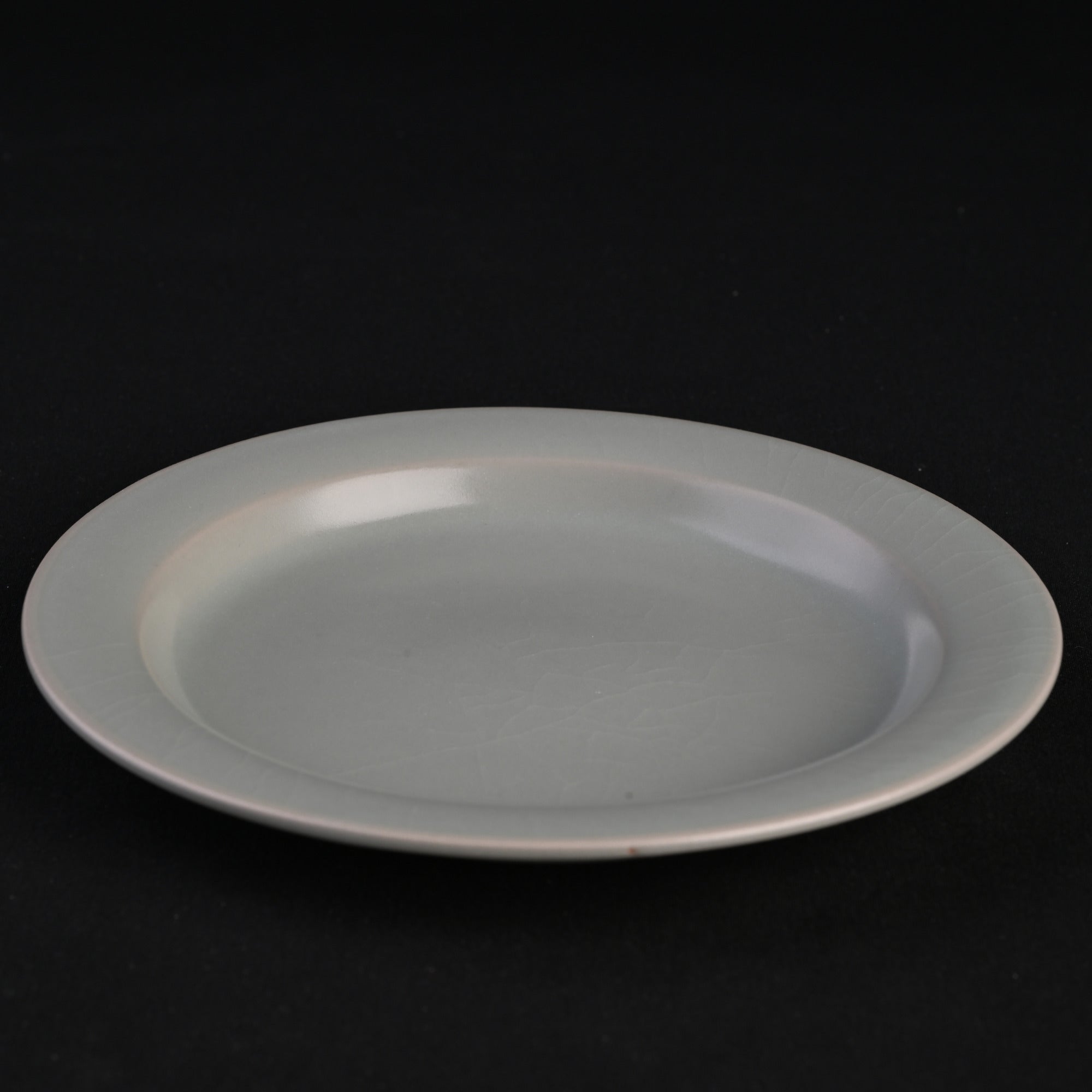 Refired Powder Blue Glaze Folded-Rim Plate