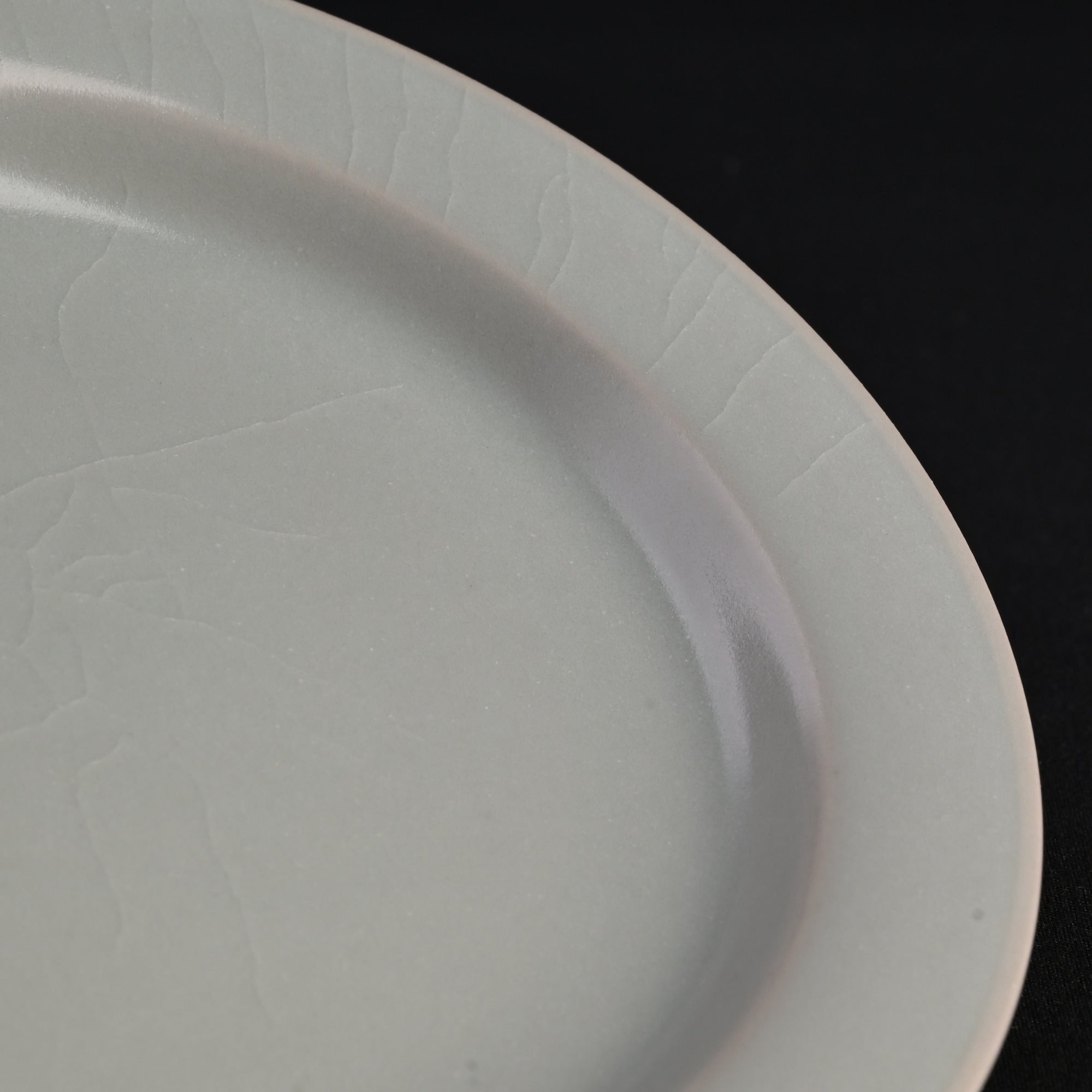 Refired Powder Blue Glaze Folded-Rim Plate
