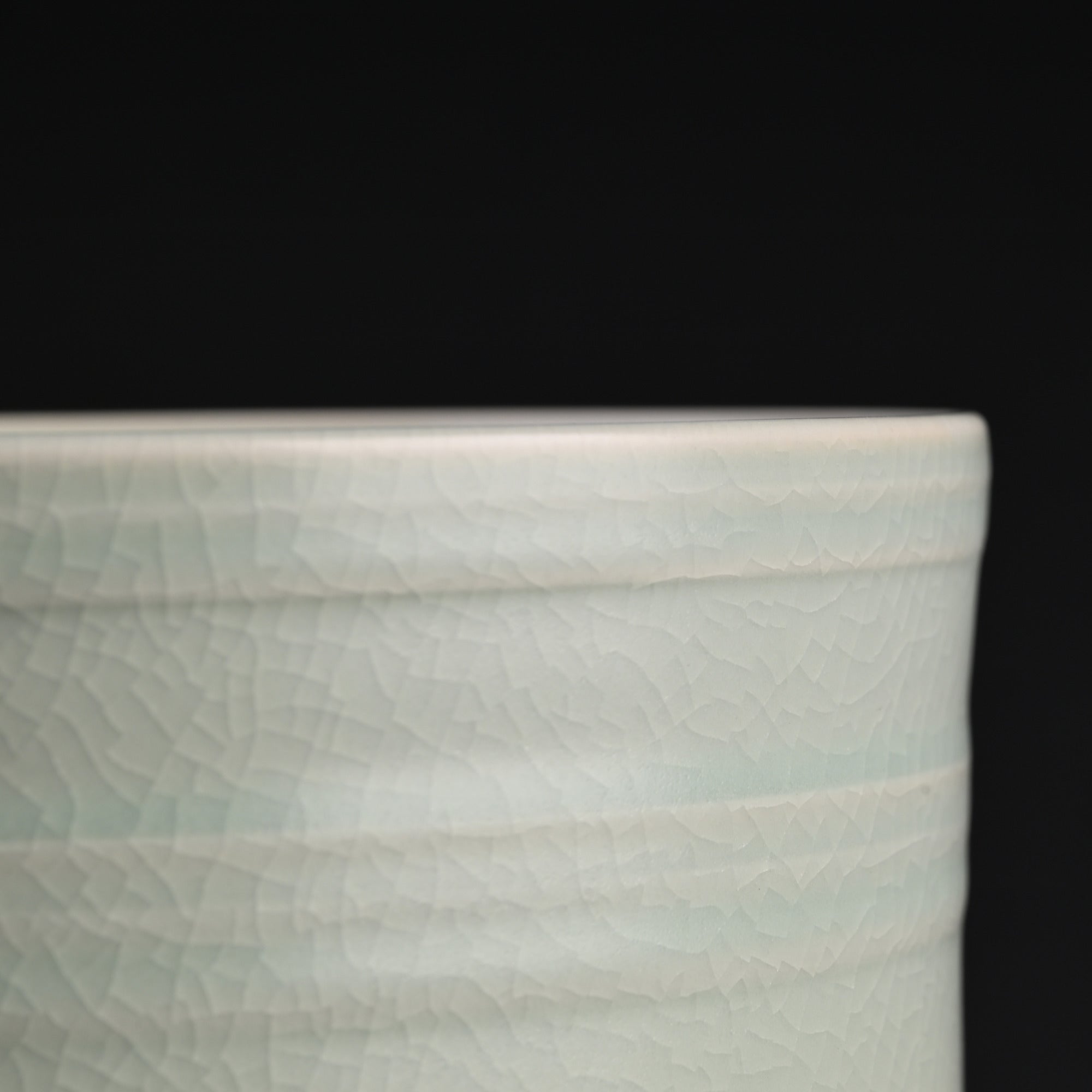 Natural Mineral Powder Blue Glaze String-Pattern Jar