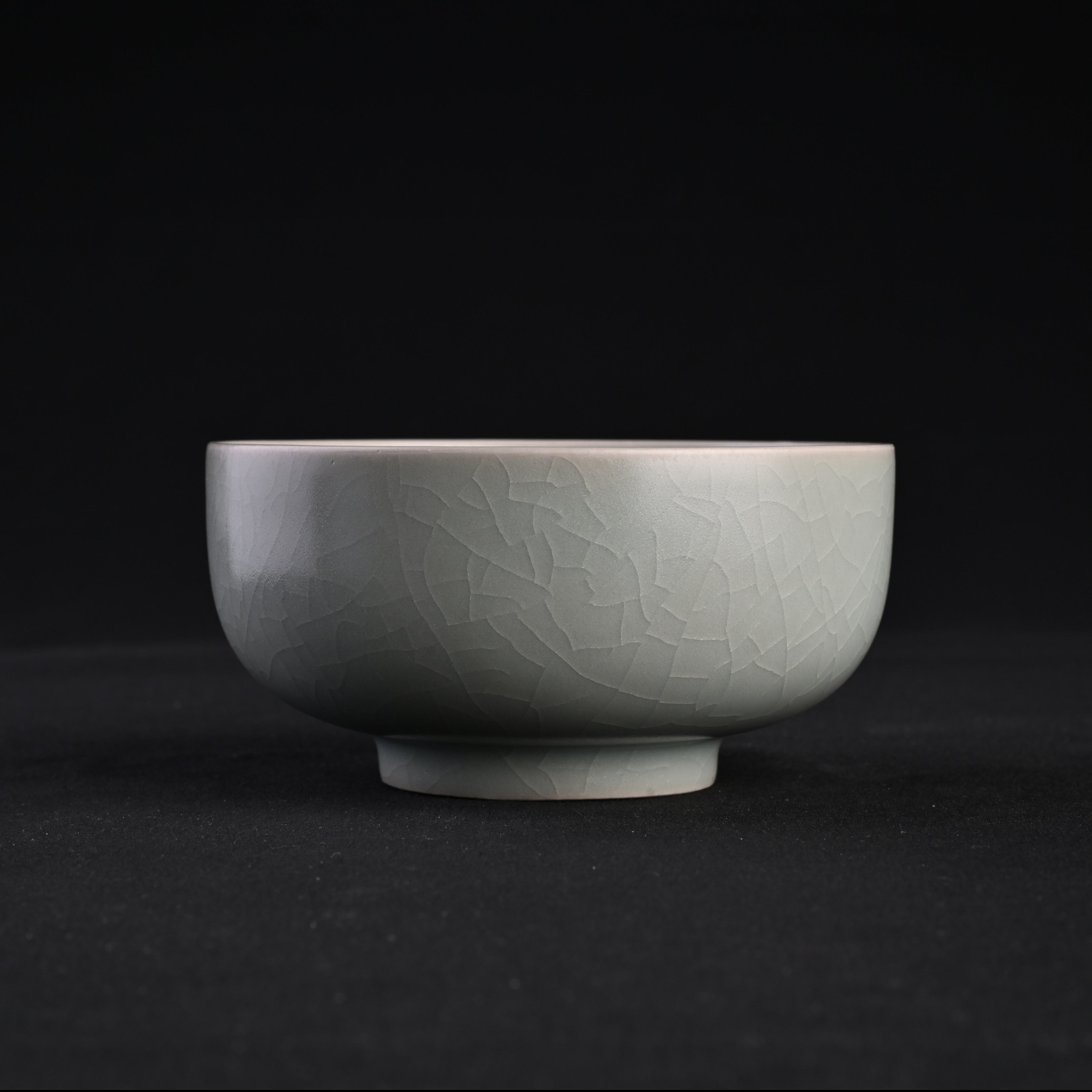 Re-fired Powder Blue Glaze Arhat Tea Bowl