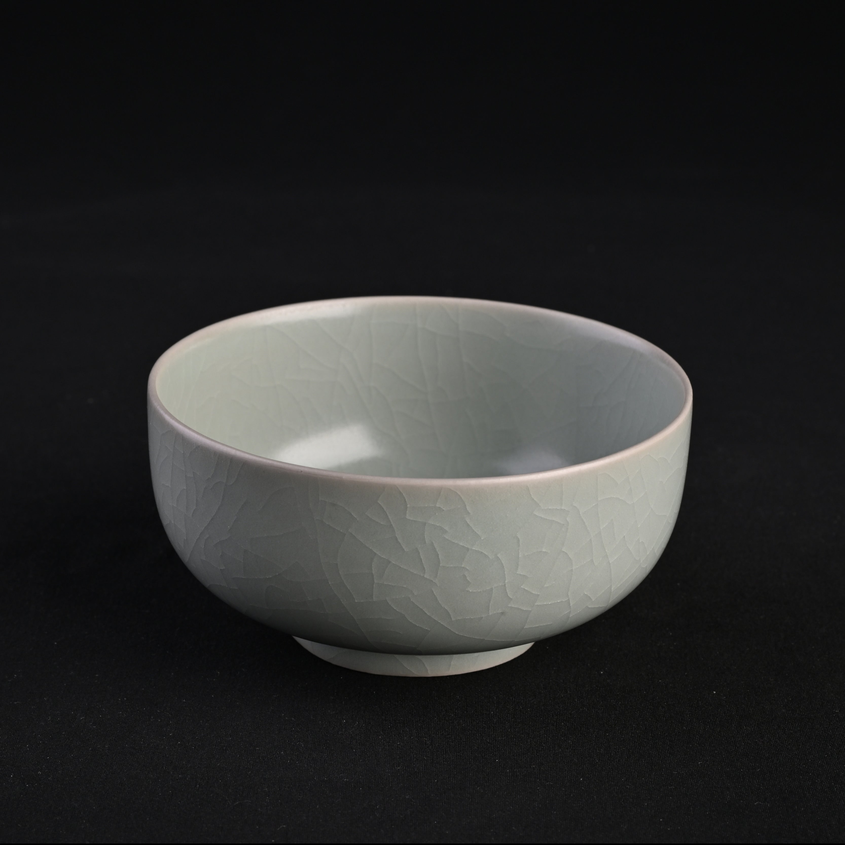 Re-fired Powder Blue Glaze Arhat Tea Bowl