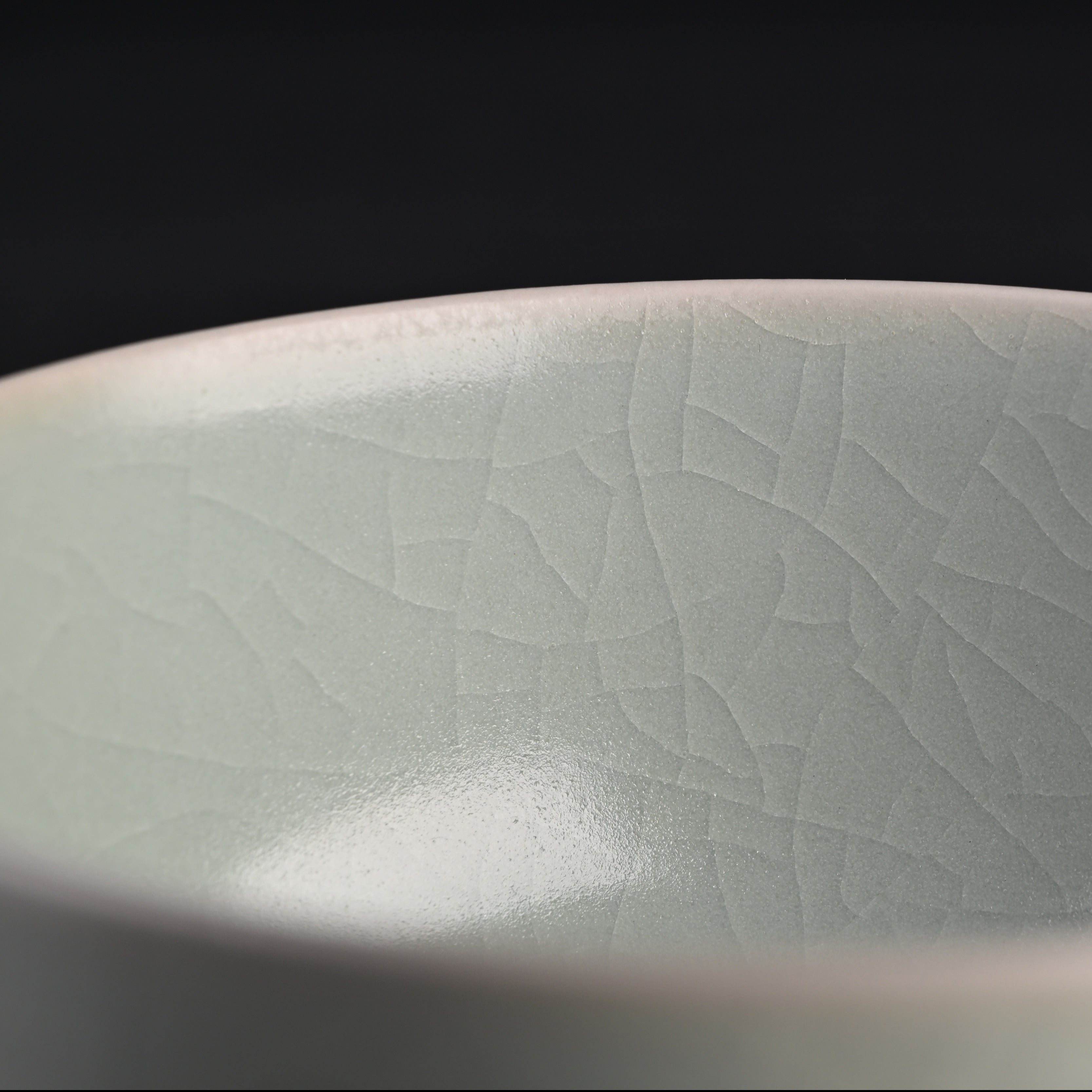 Re-fired Powder Blue Glaze Arhat Tea Bowl