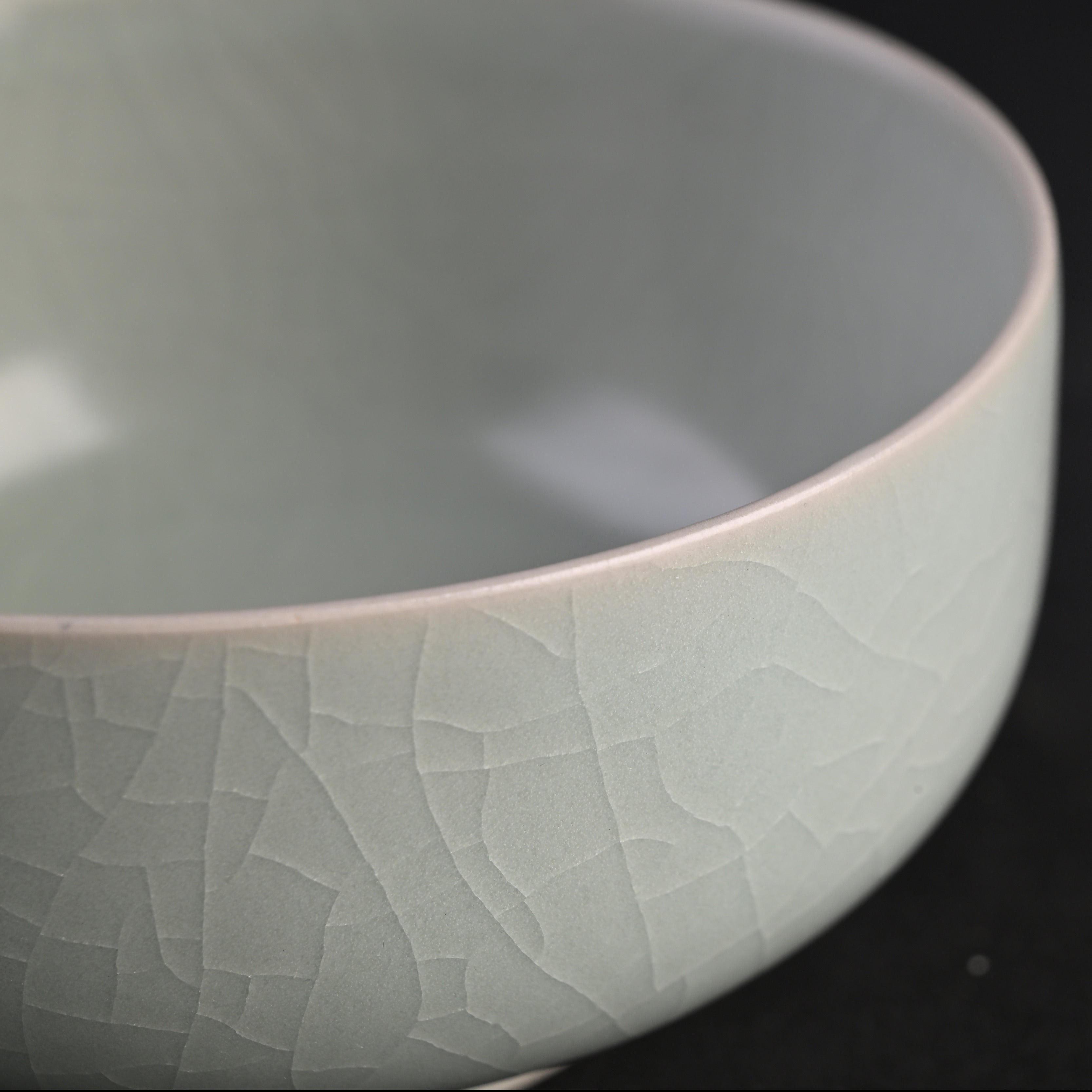 Re-fired Powder Blue Glaze Arhat Tea Bowl