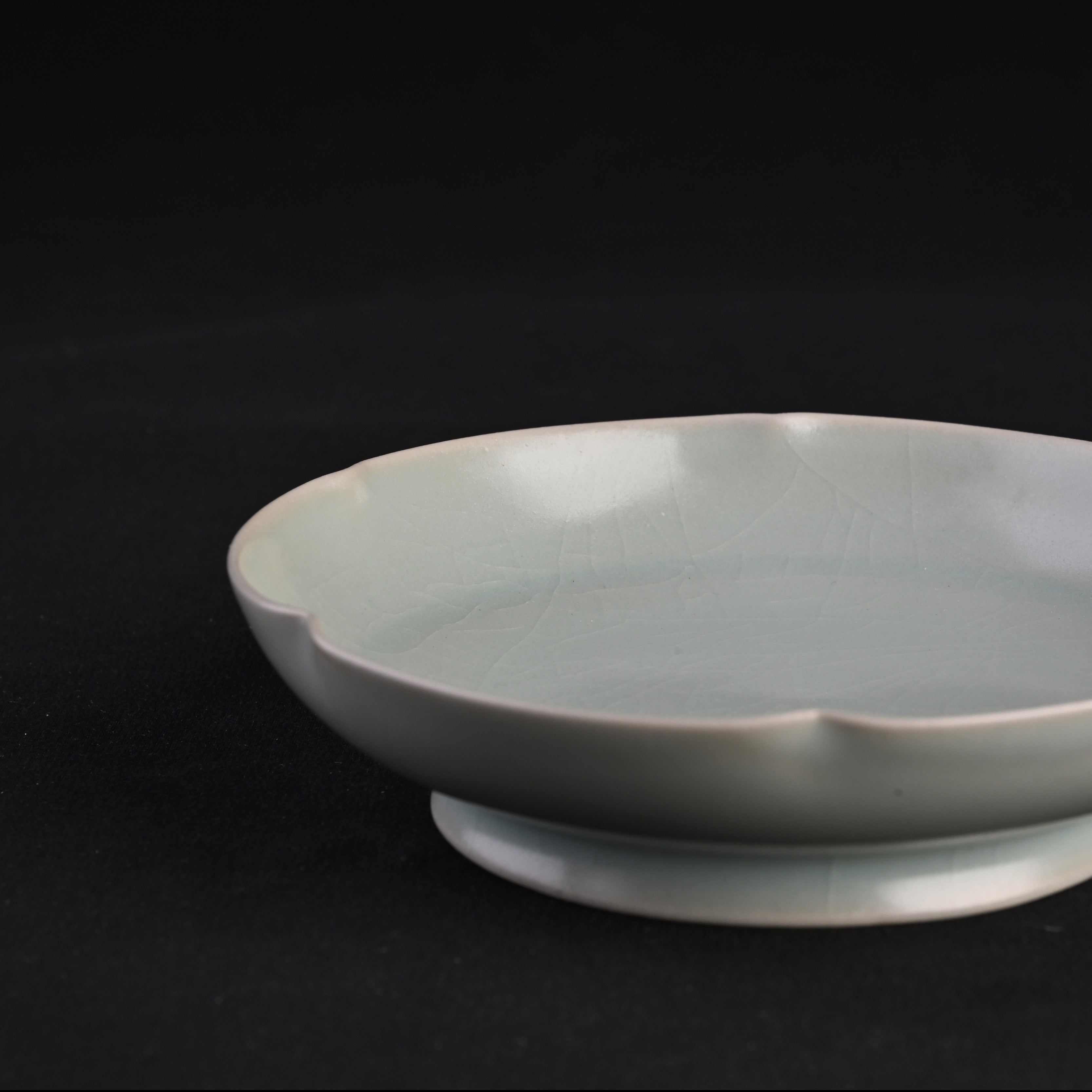 Natural Mineral Powder Blue Glaze Aoi-Mouth Bowl