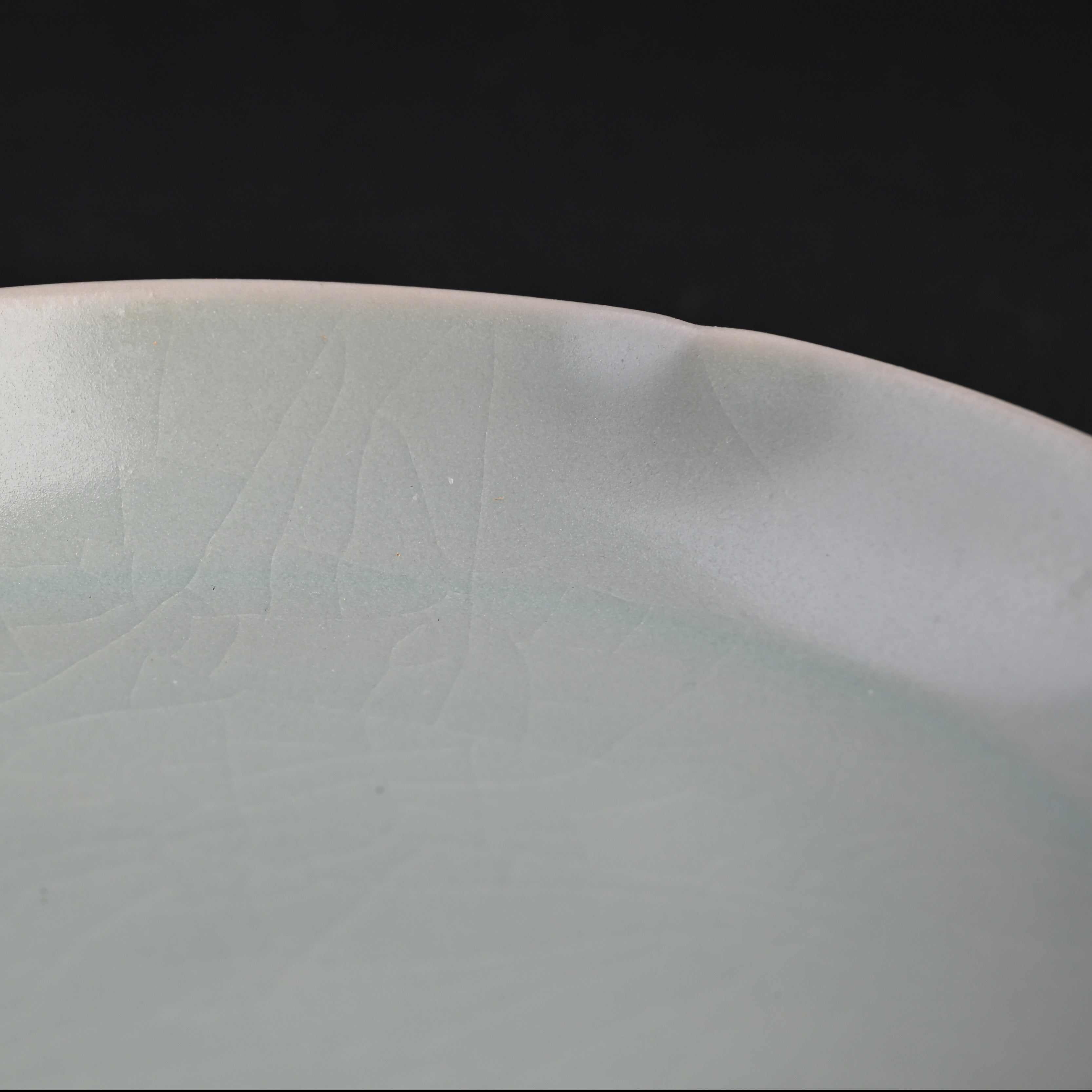 Natural Mineral Powder Blue Glaze Aoi-Mouth Bowl