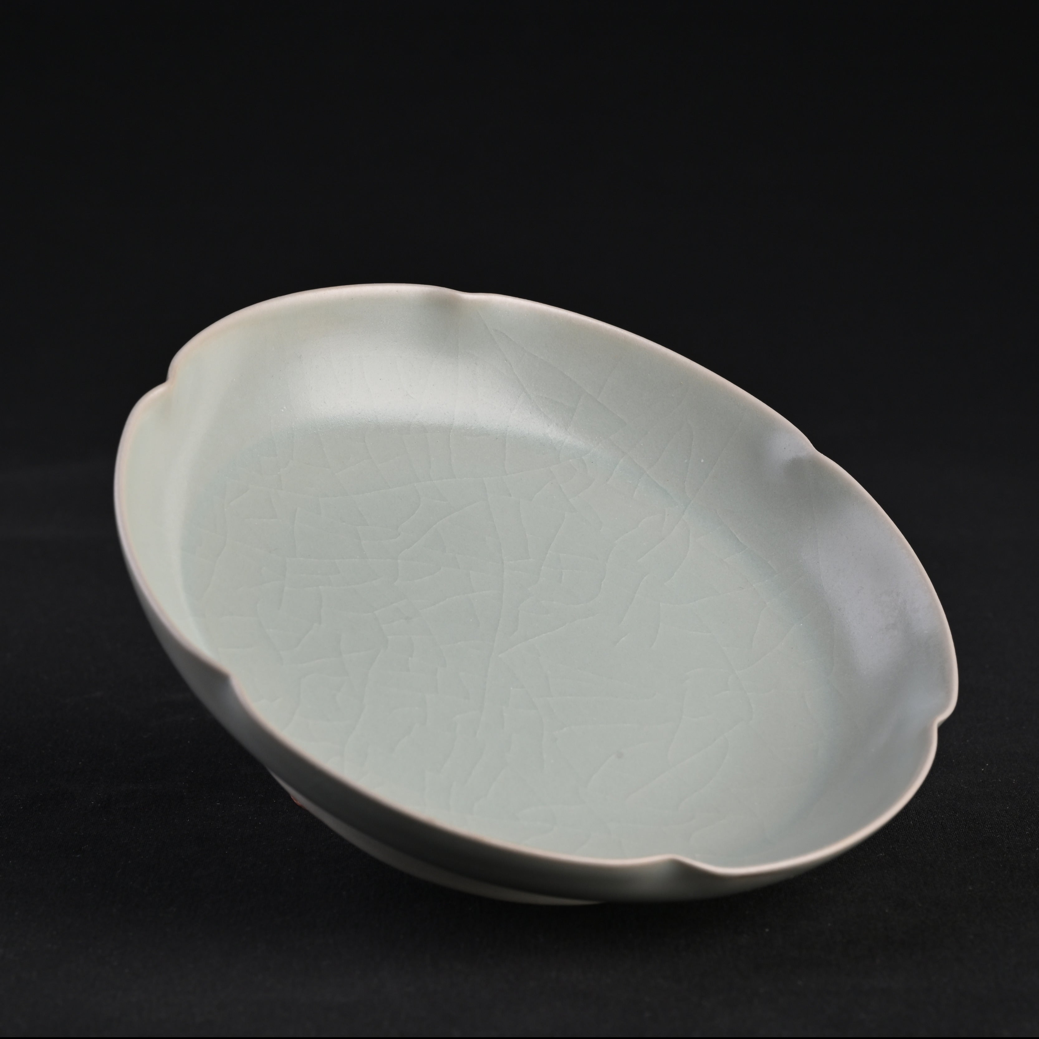 Natural Mineral Powder Blue Glaze Aoi-Mouth Bowl