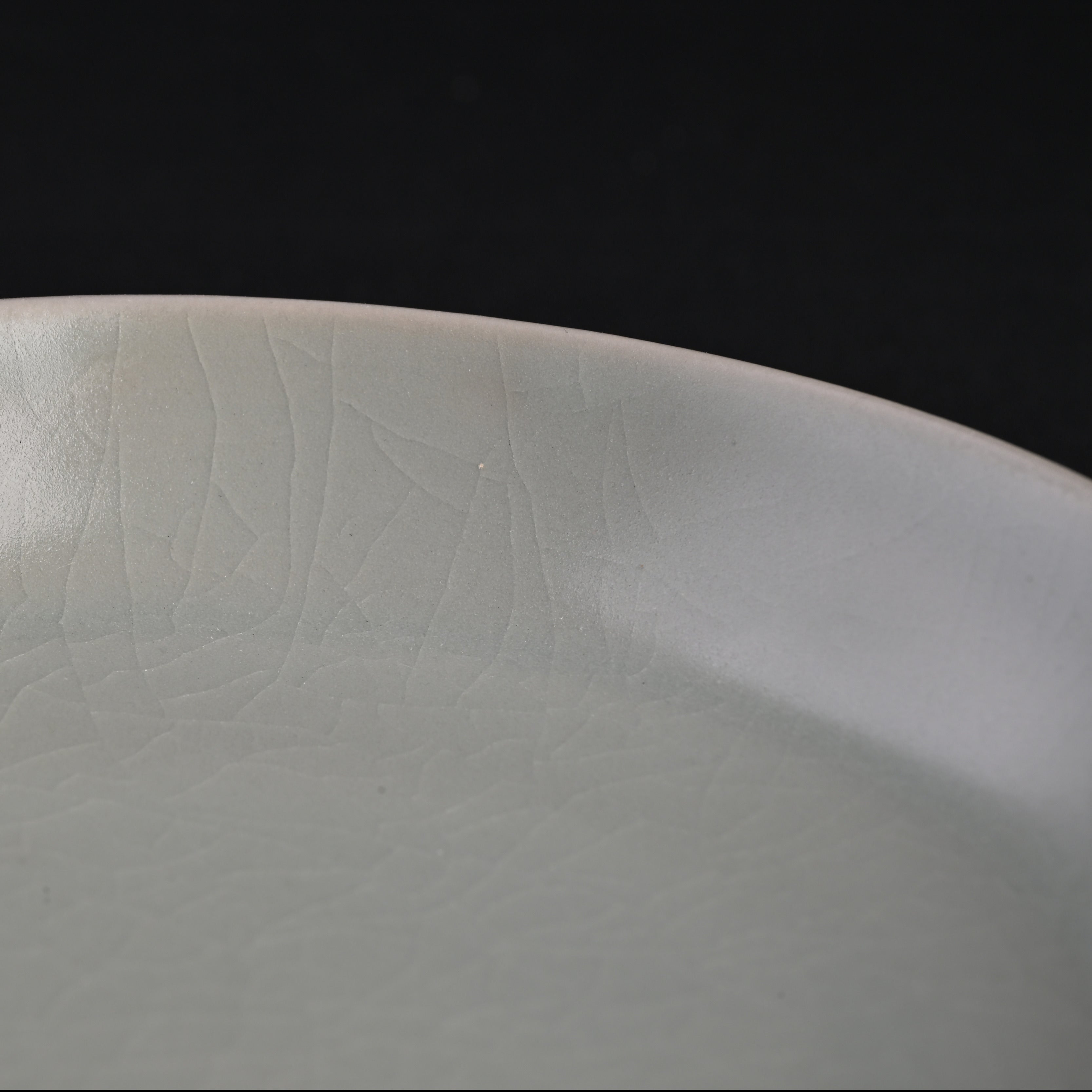 Natural Mineral Powder Blue Glaze Round-Foot Bowl