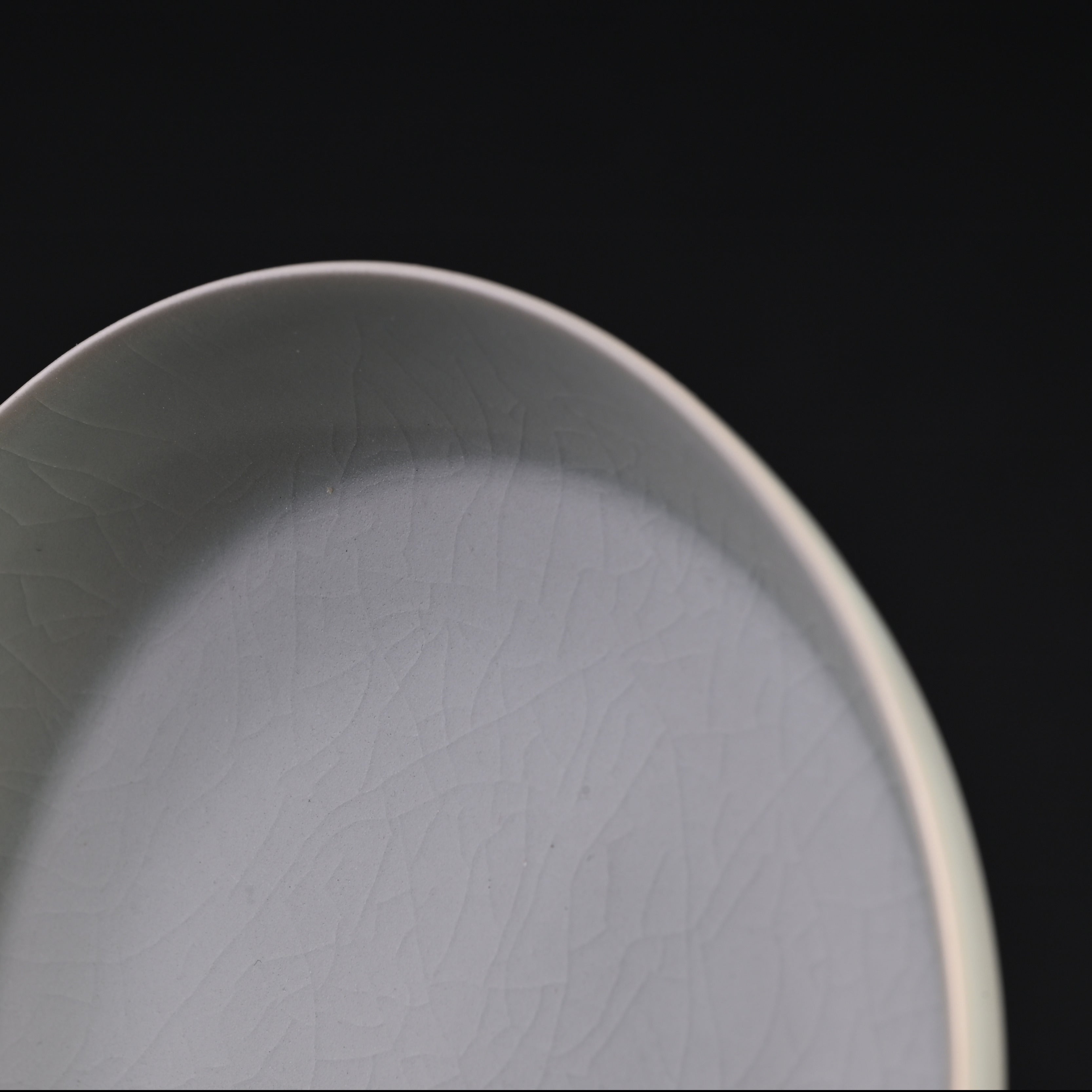 Natural Mineral Powder Blue Glaze Round-Foot Bowl
