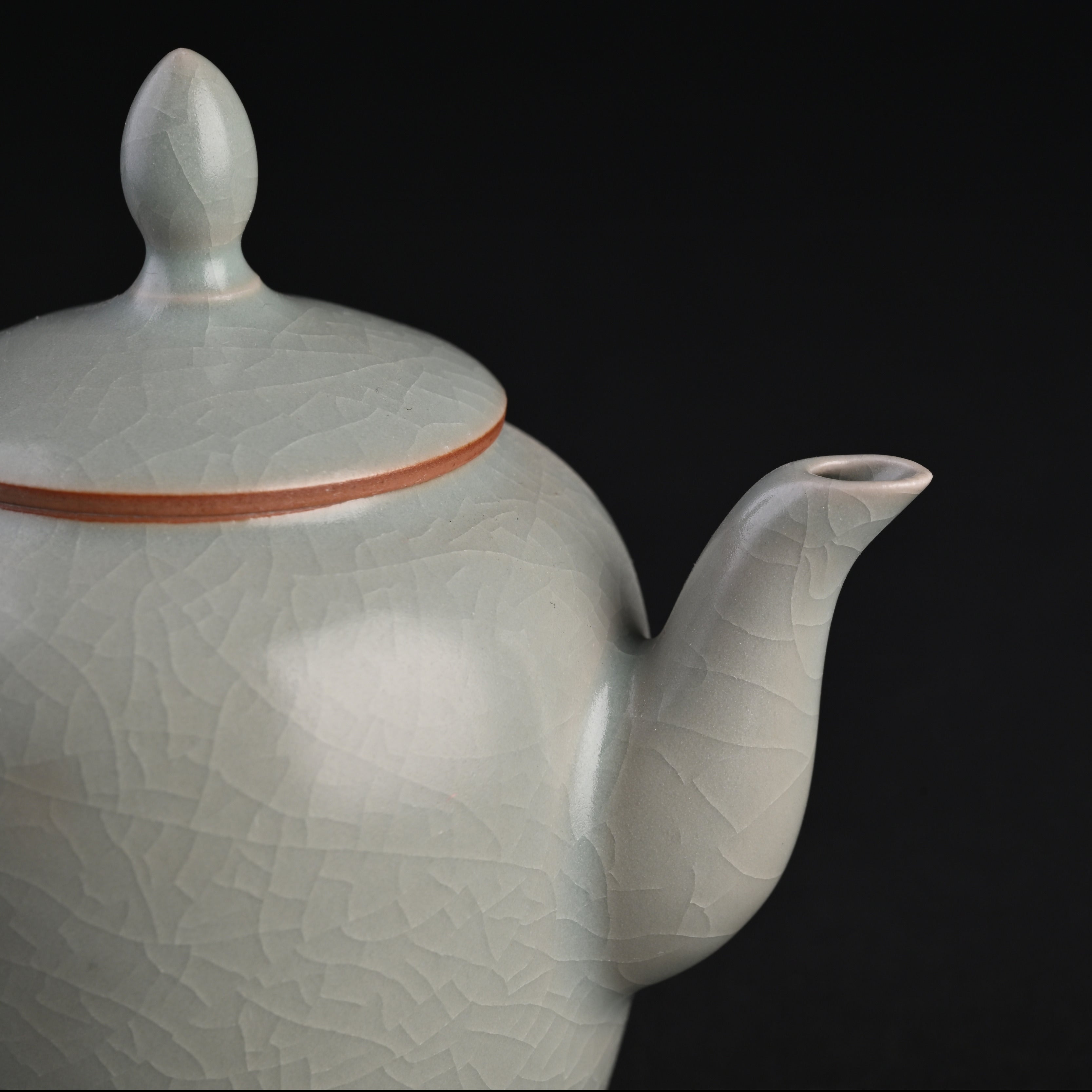 Re-fired Powder Blue Glaze Tei-hime Teapot