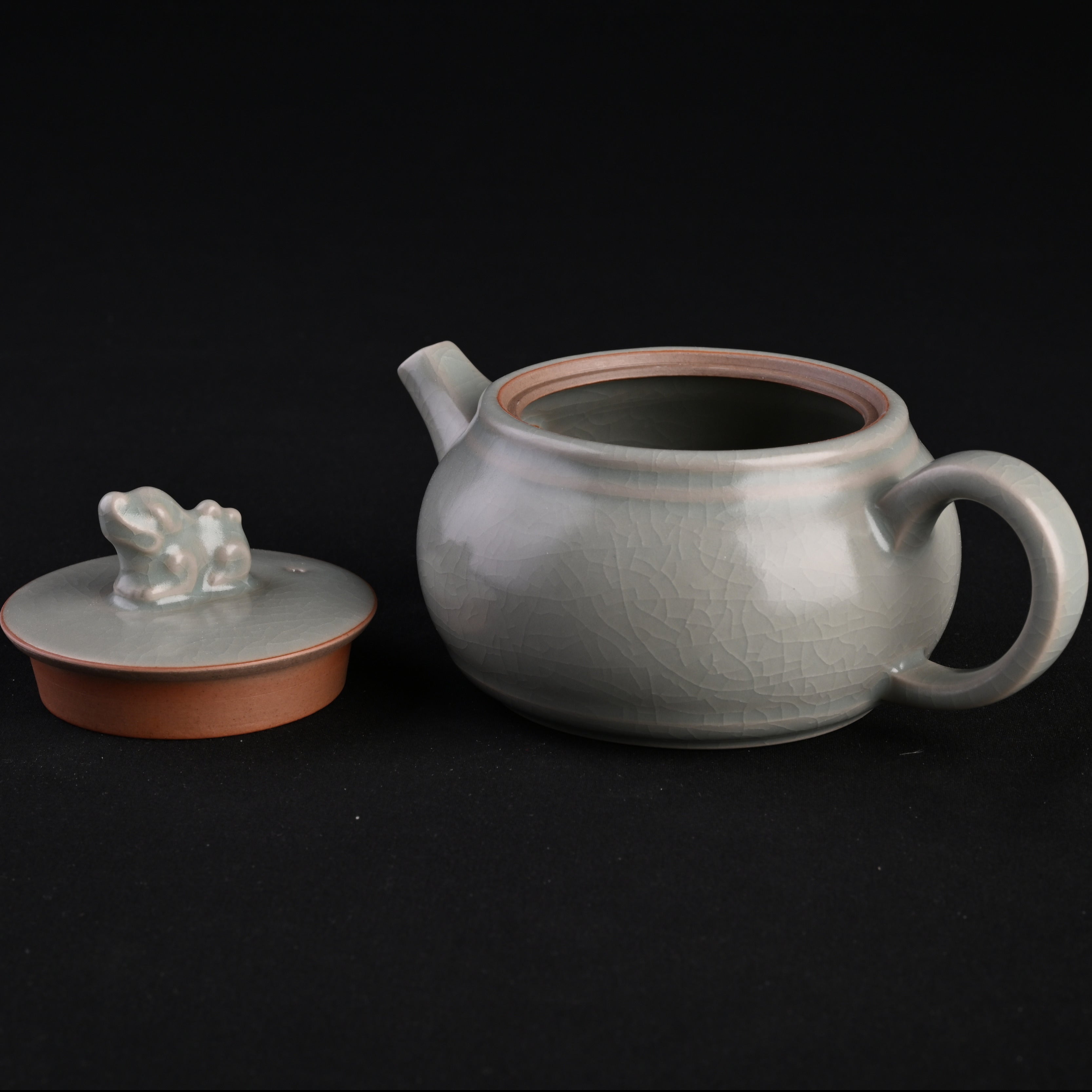 Refired Powder Blue Glaze Xiangtian Teapot