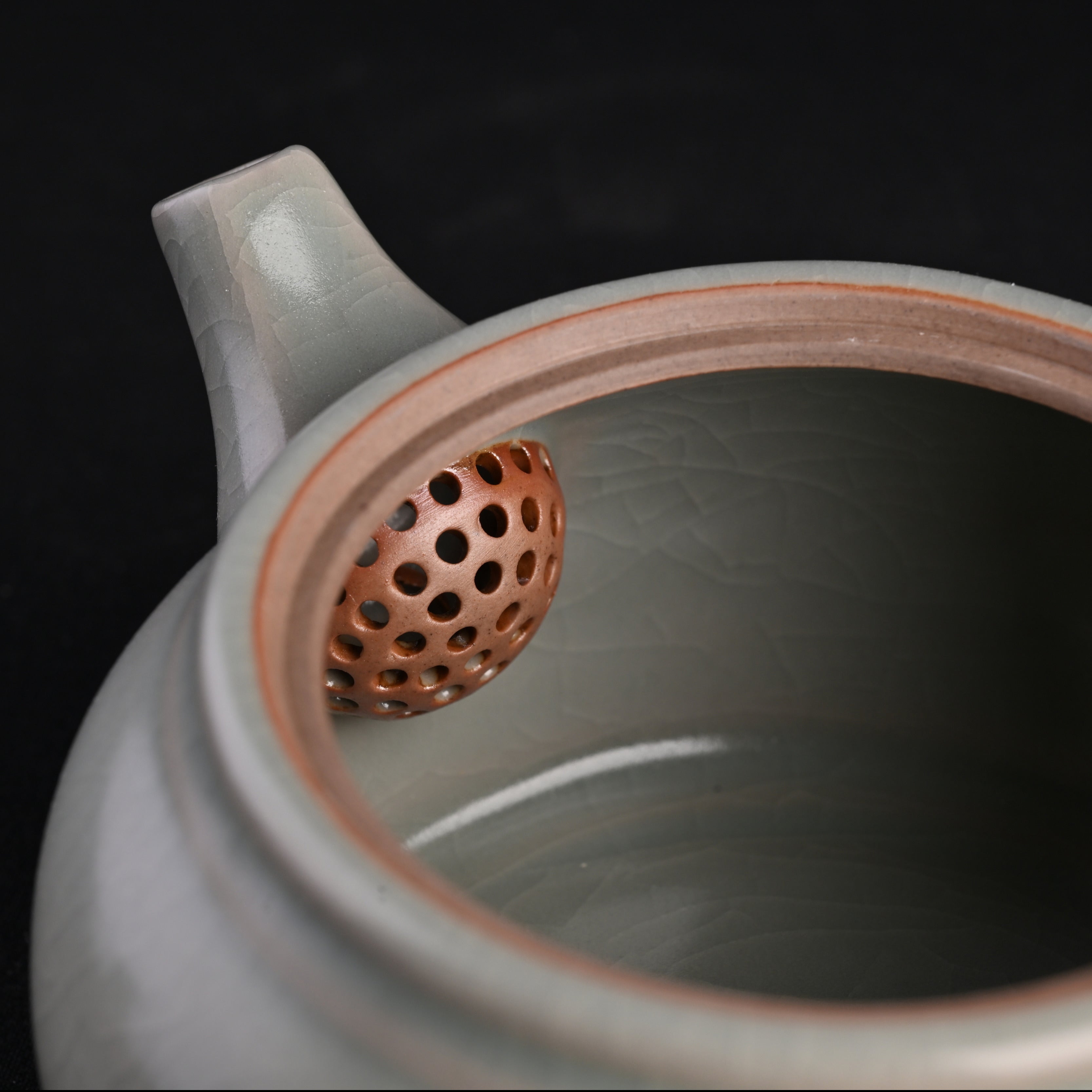 Refired Powder Blue Glaze Xiangtian Teapot
