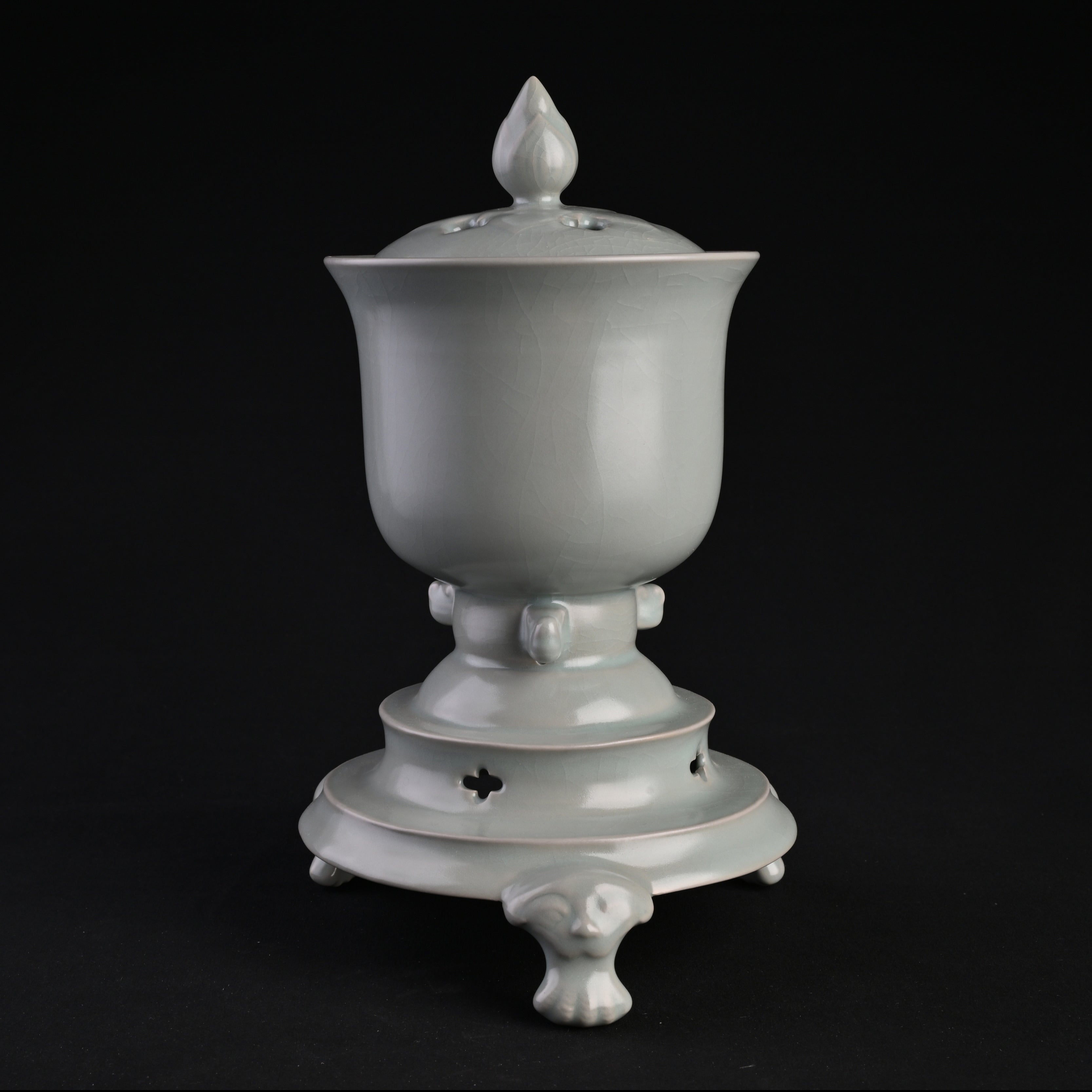 Refired Powder Blue Glaze Xingtian Brazier