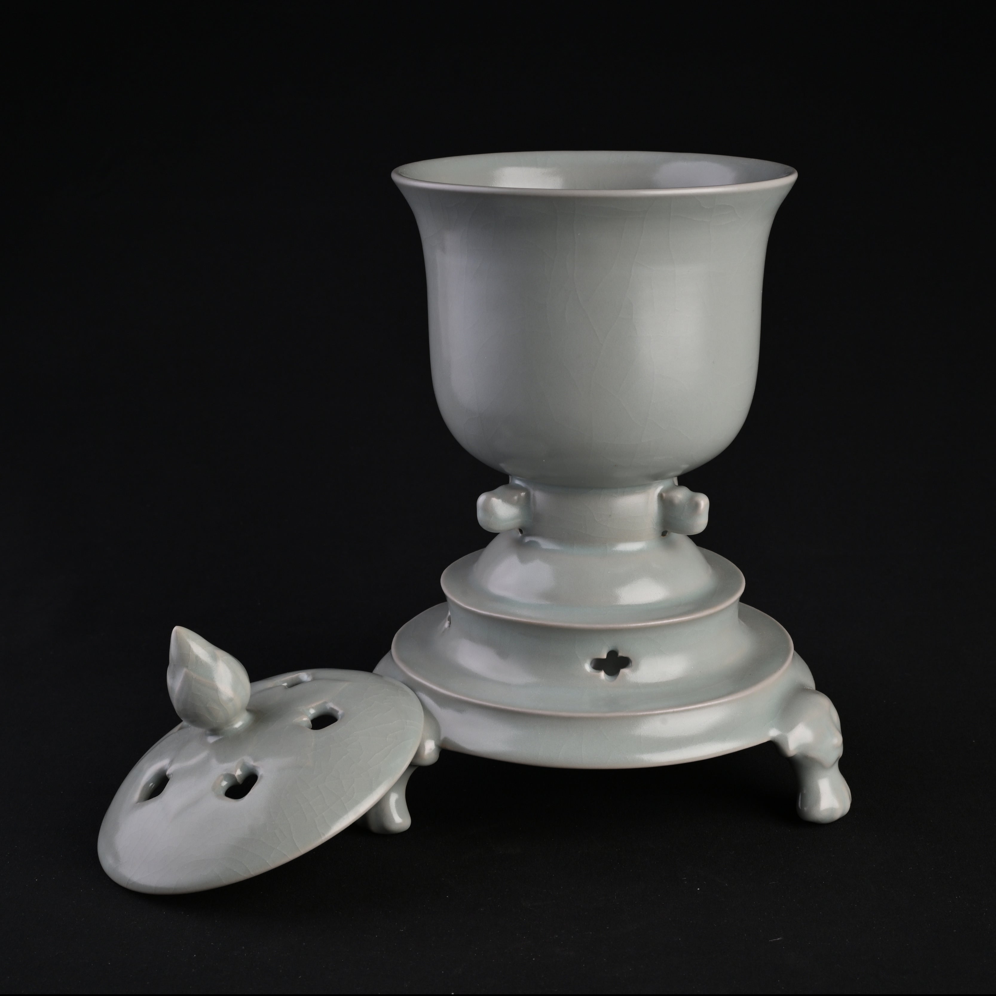 Refired Powder Blue Glaze Xingtian Brazier