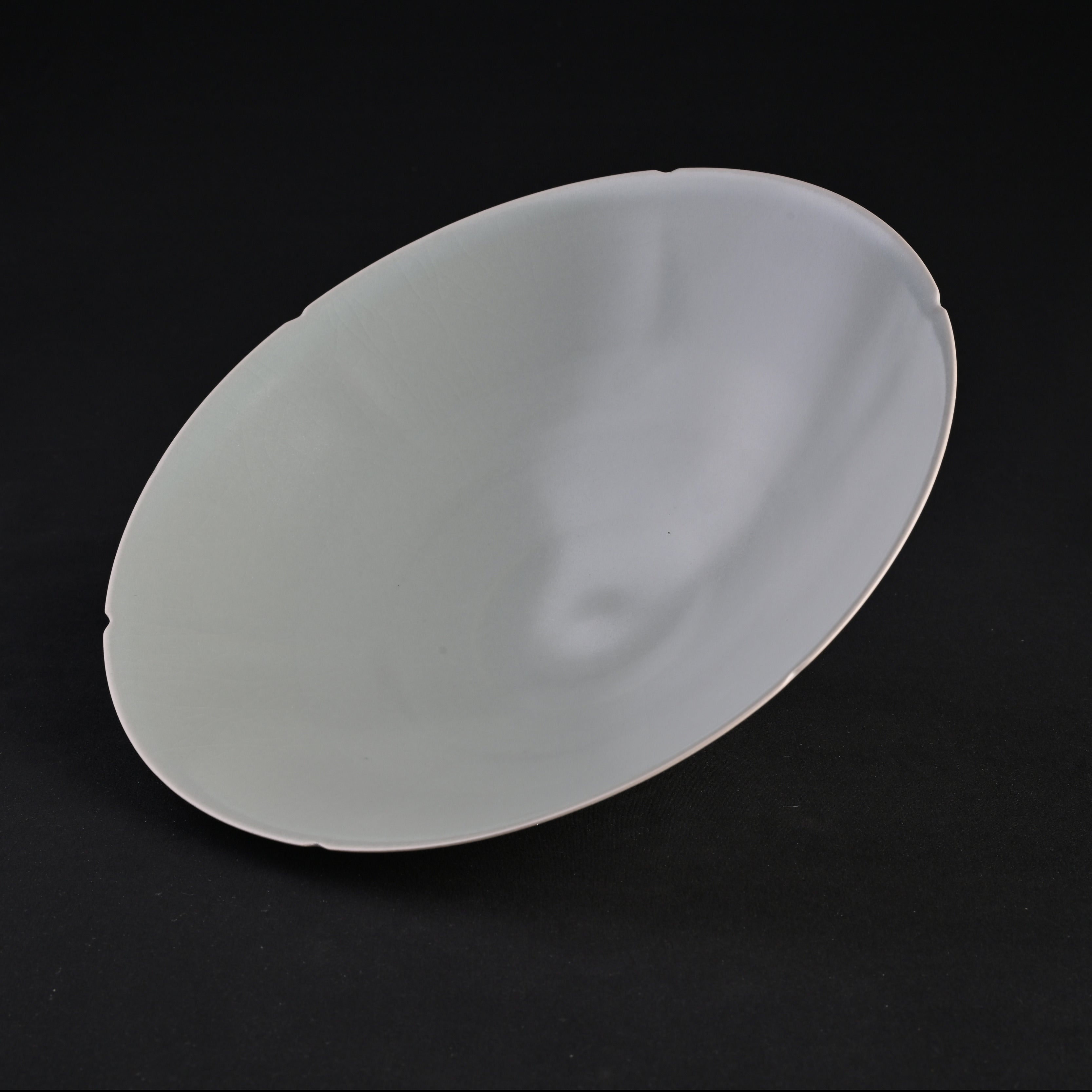 Re-fired Powder Blue Glaze Large Aoi-Mouth Bowl